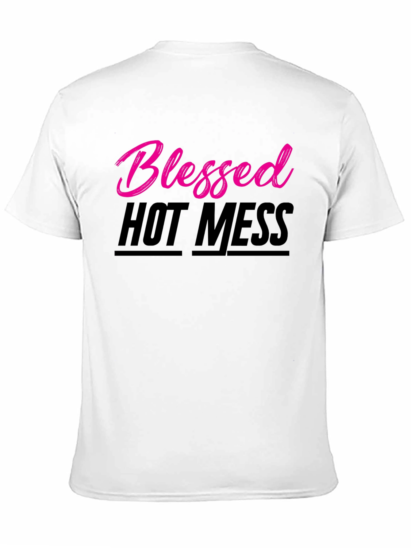 Black Blessed Hot Mess T-Shirt - Trendy Graphic Tee view 11