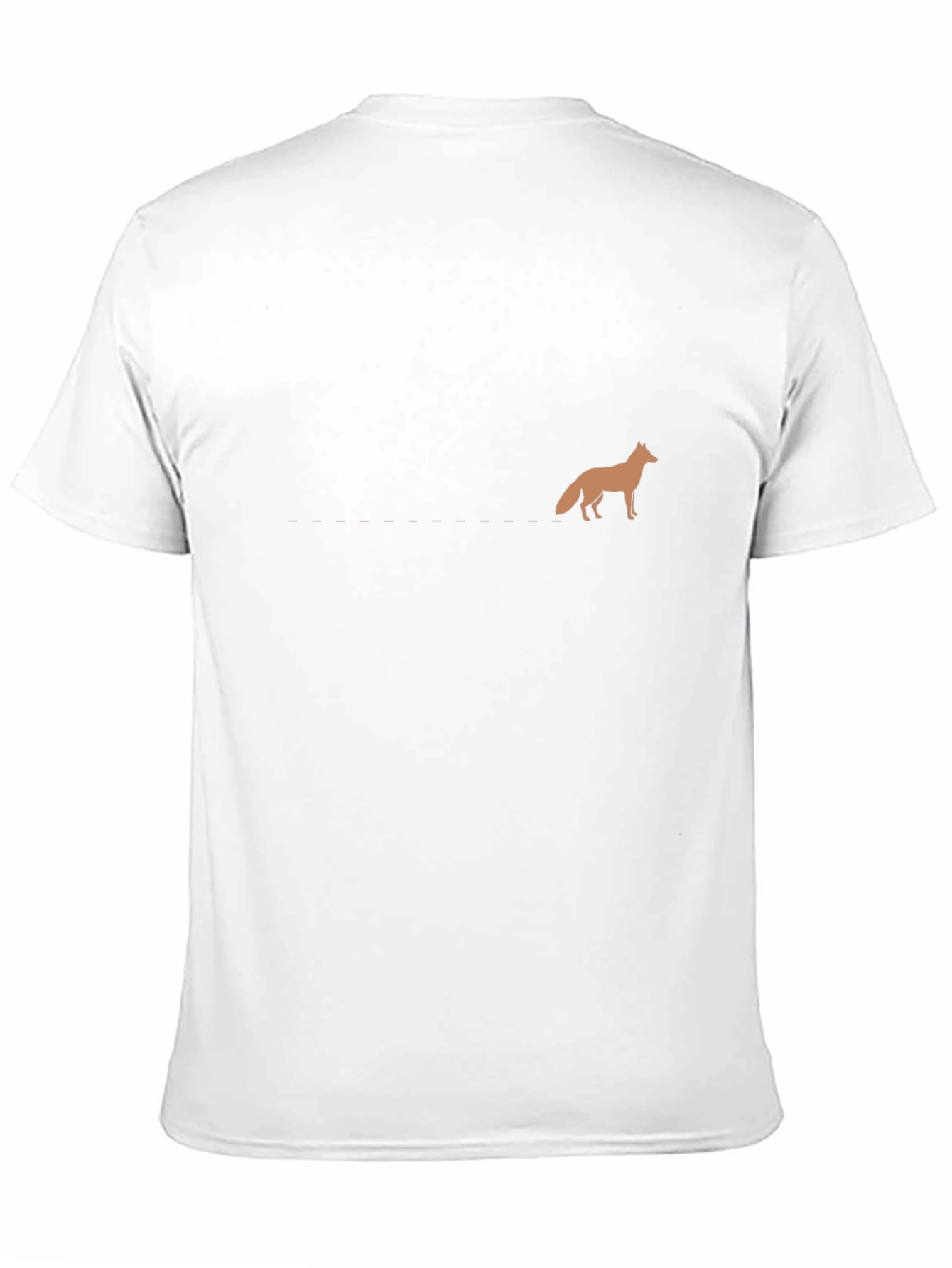 Black Minimalist Fox Graphic Black T-Shirt view 11
