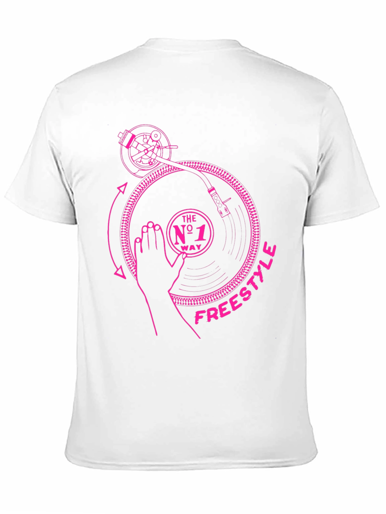 Black DJ Freestyle Graphic Tee - Black Cotton T-Shirt view 11