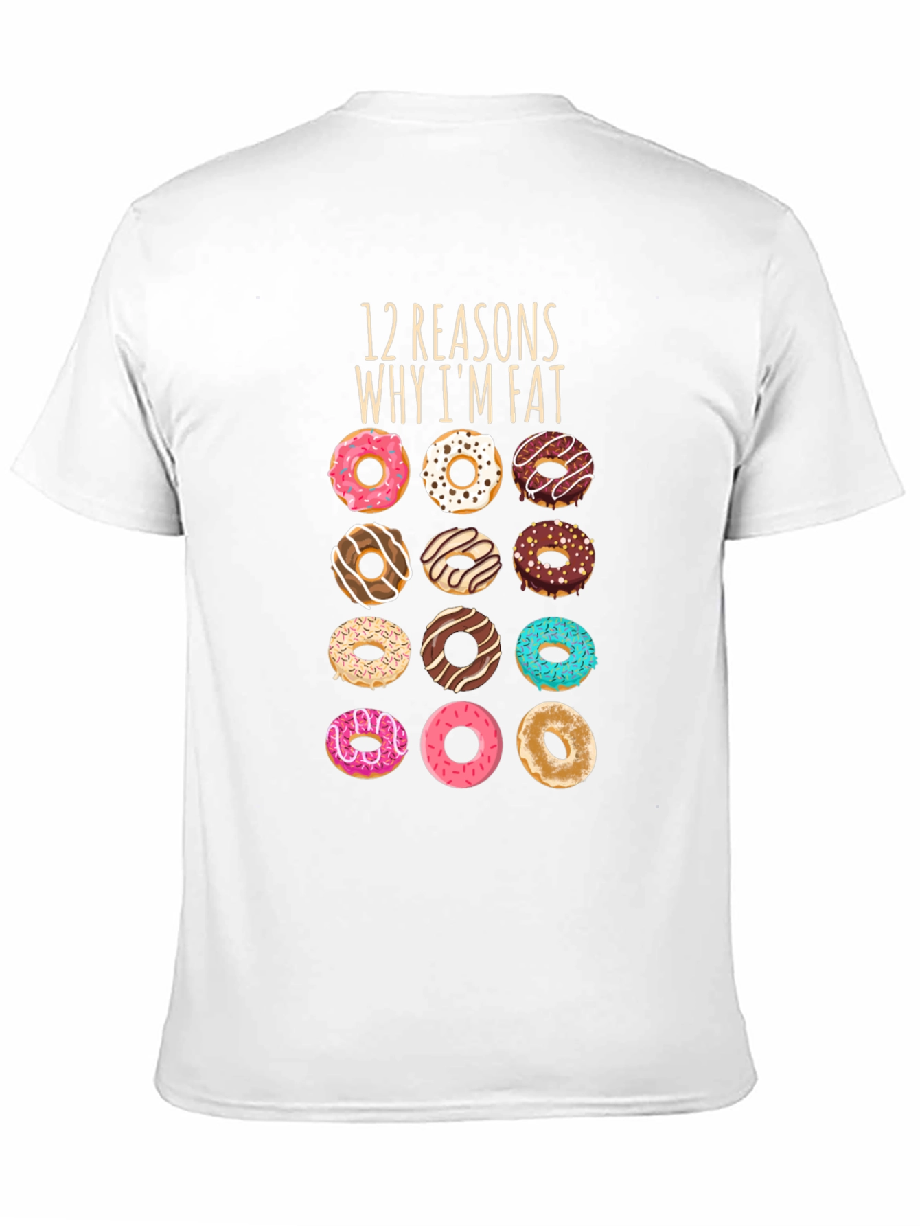 Black Donut Lover's T-Shirt: 12 Reasons Why I'm Fat view 11
