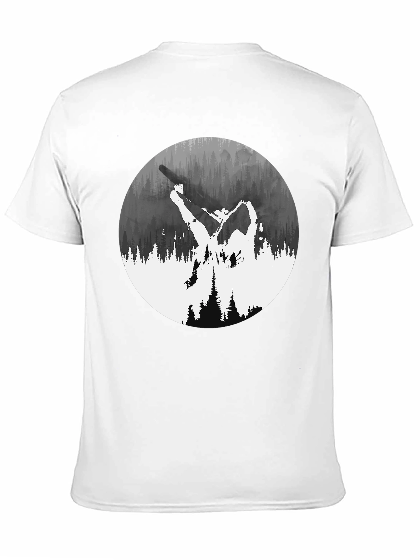 Black Nature Silhouette Graphic Tee - Black view 11