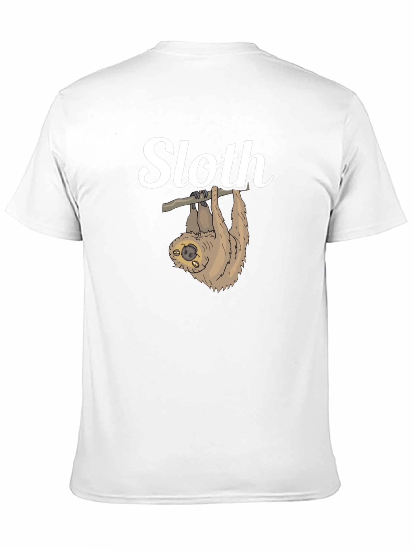 Black Cute Sloth Hanging T-Shirt - Funny Animal Tee view 11