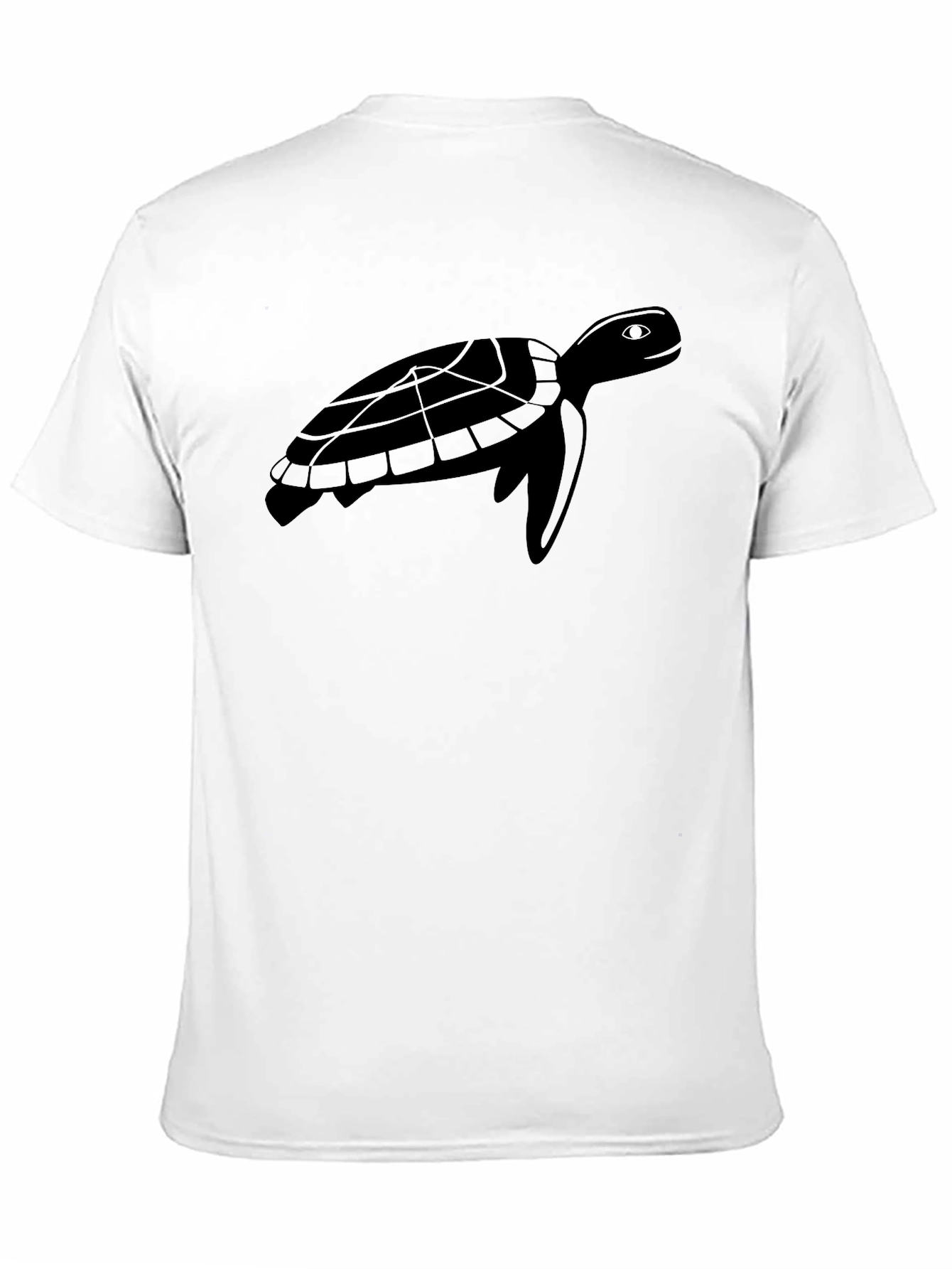 Black Sea Turtle Graphic Tee - Black Cotton T-Shirt view 11