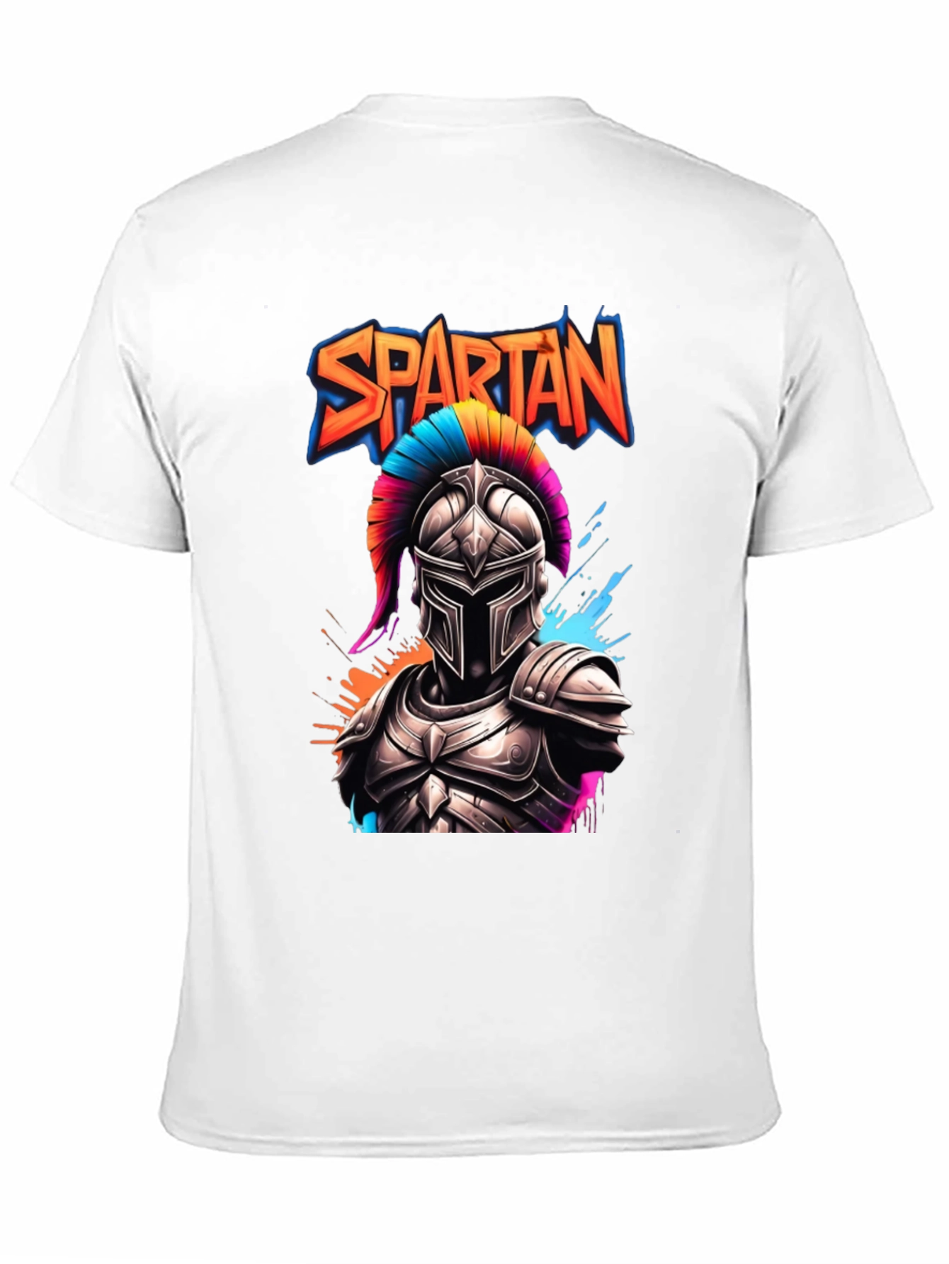 Black Spartan Warrior Graphic T-Shirt view 11