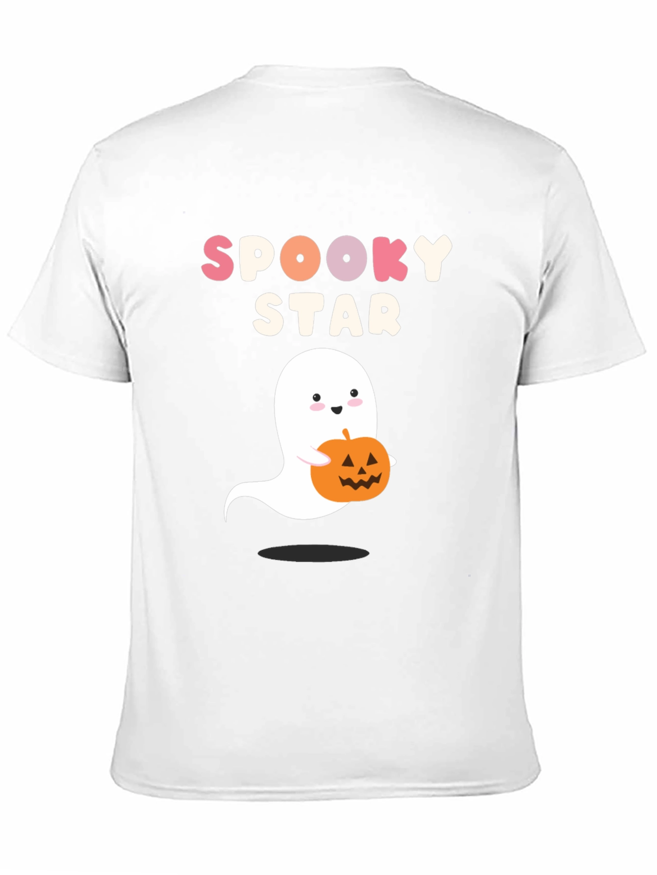 Black Spooky Star Ghost & Pumpkin Graphic Tee view 11