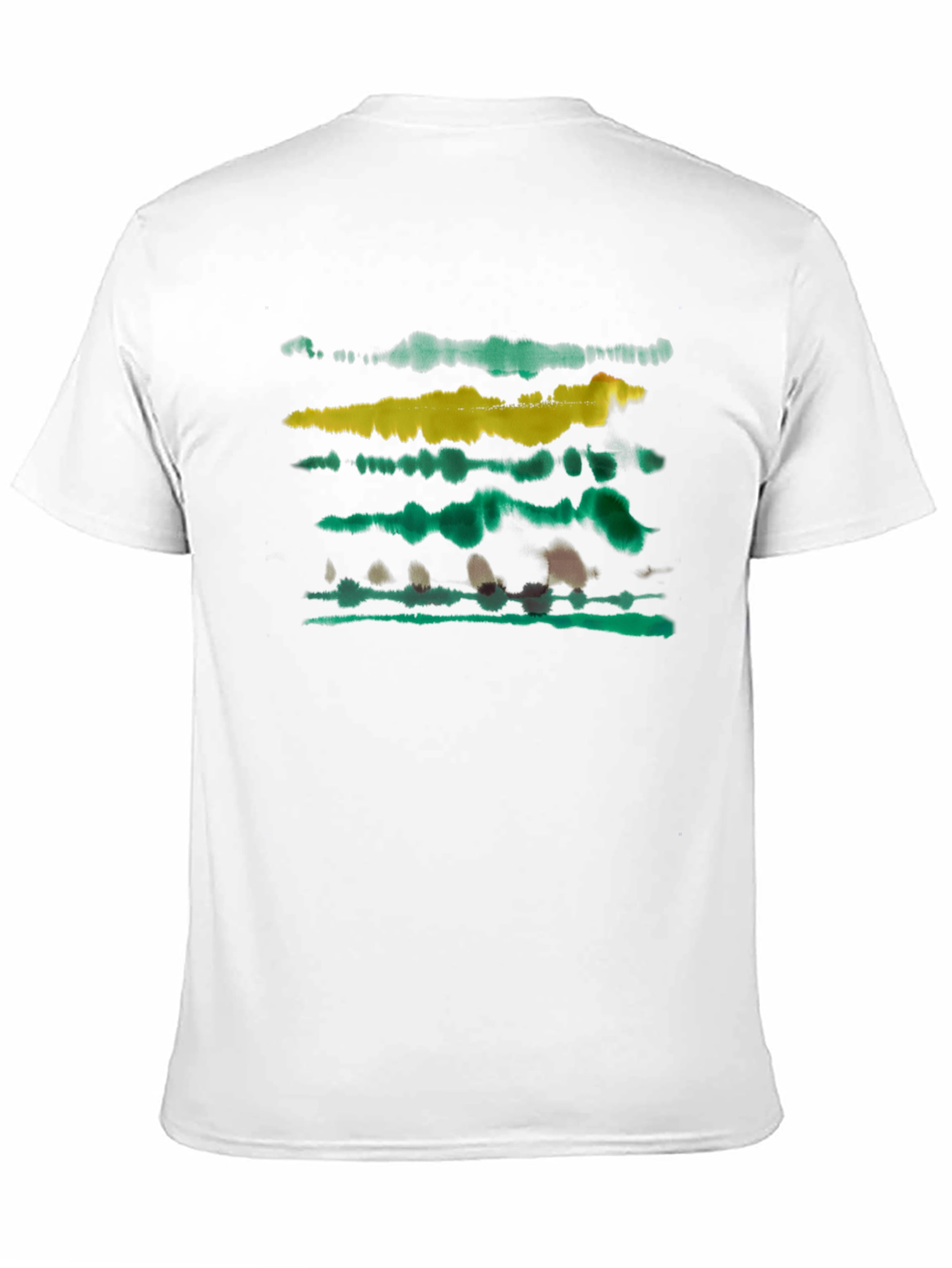 Black Abstract Watercolor Stripe Tee - Black view 11