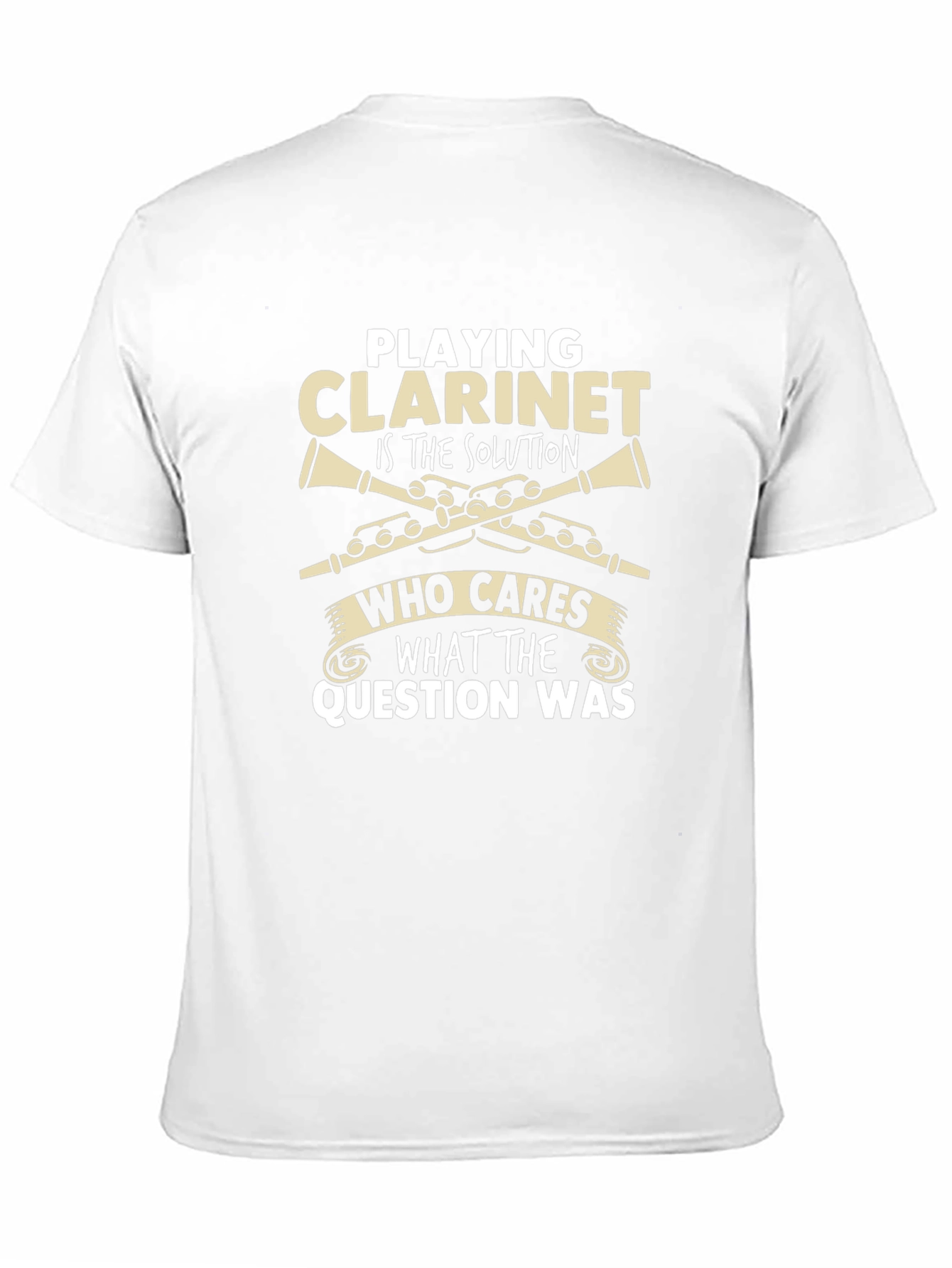 Black Clarine Playing Is The Solution Novelty Graphic T-Shirt view 11