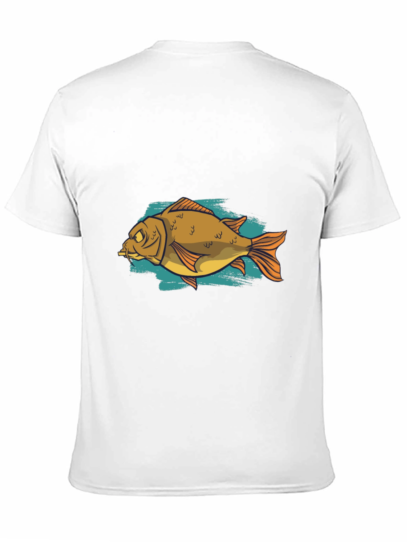 Black Funny Fish Graphic Black T-Shirt view 11