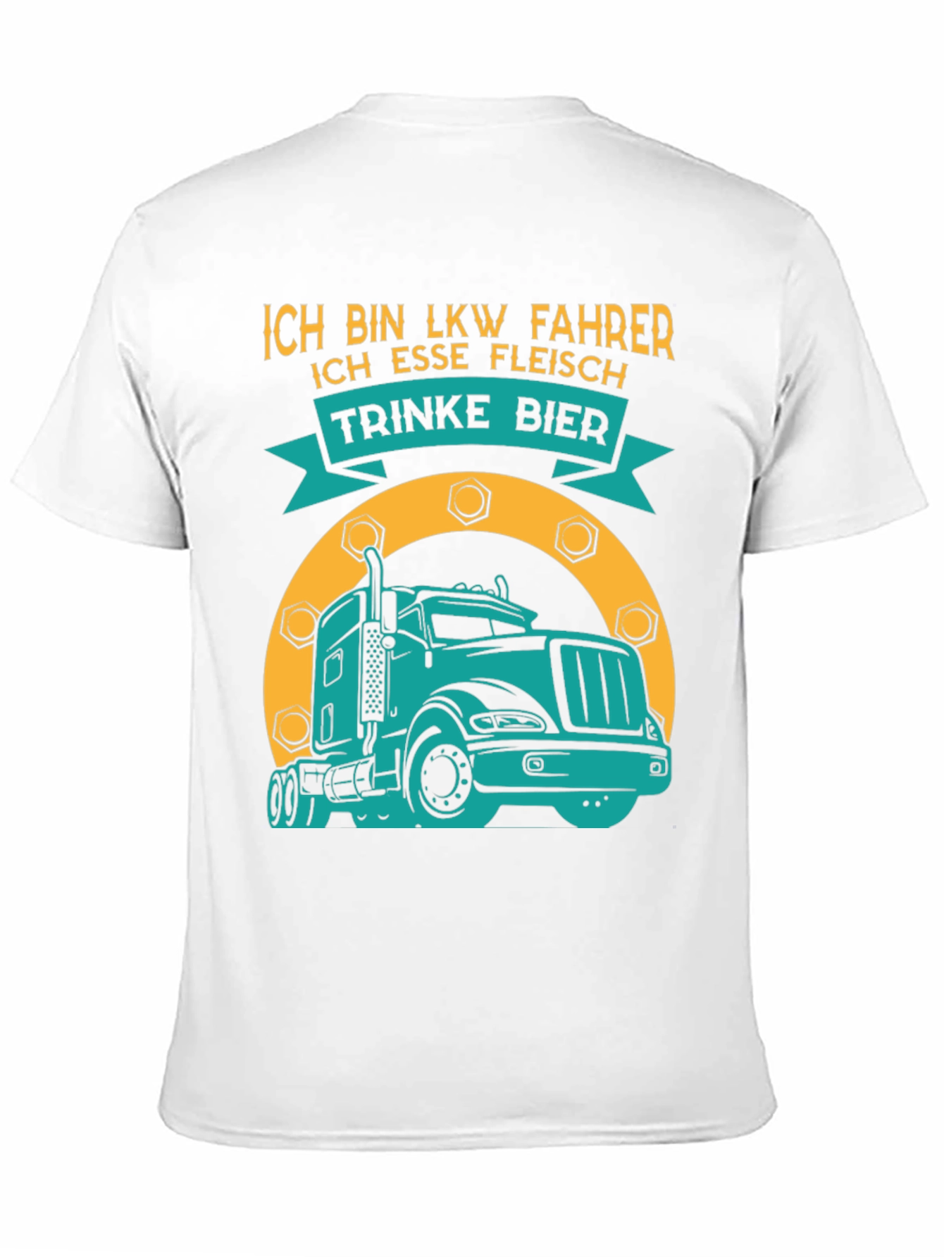 Black Trucker T-Shirt - I'm a Trucker I Eat Meat I Drink Beer view 11