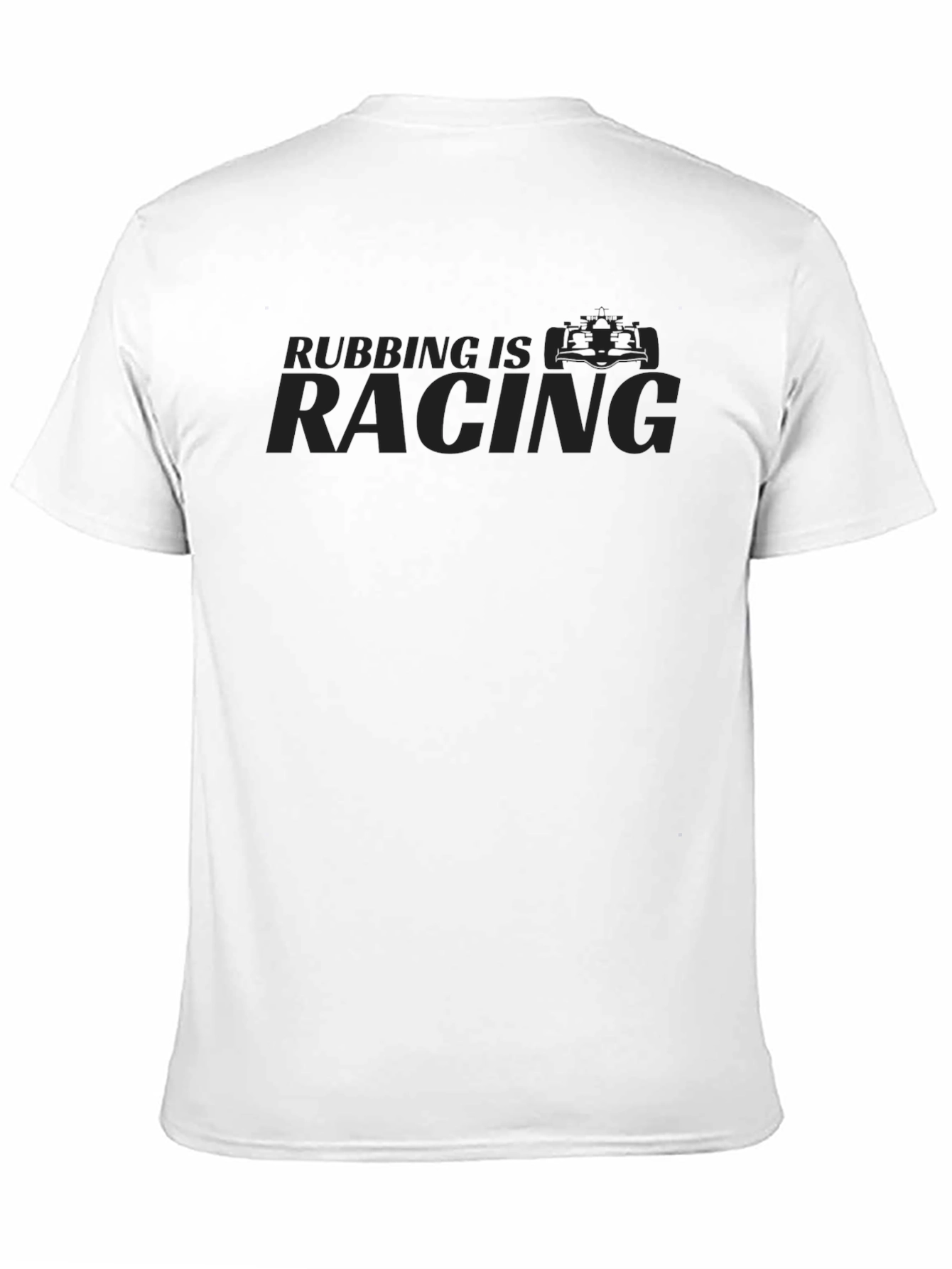 Black Rubbing is Racing - Black Graphic T-Shirt view 11