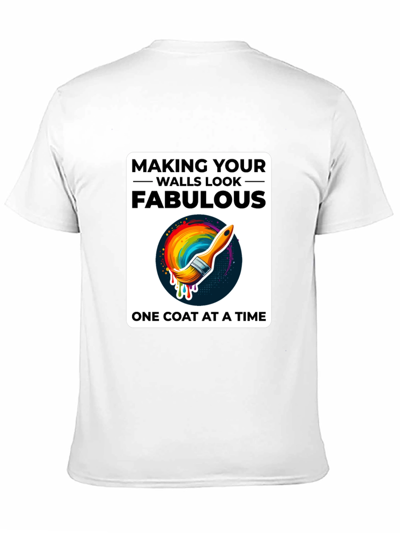 Black Fabulous Walls T-Shirt, Painting Design view 11