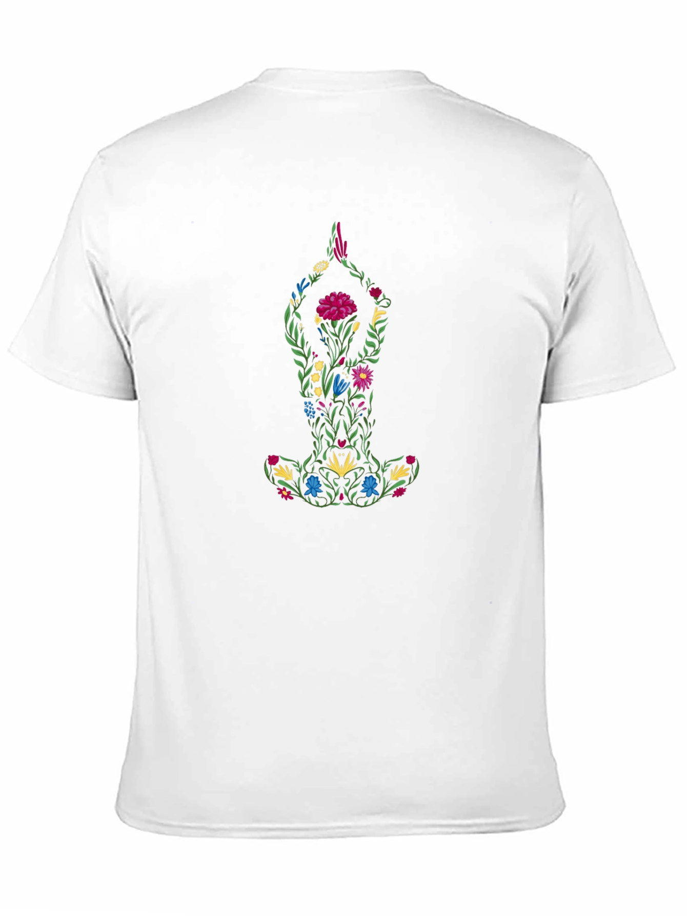 Black Floral Yoga Pose Graphic Tee - Unisex view 11