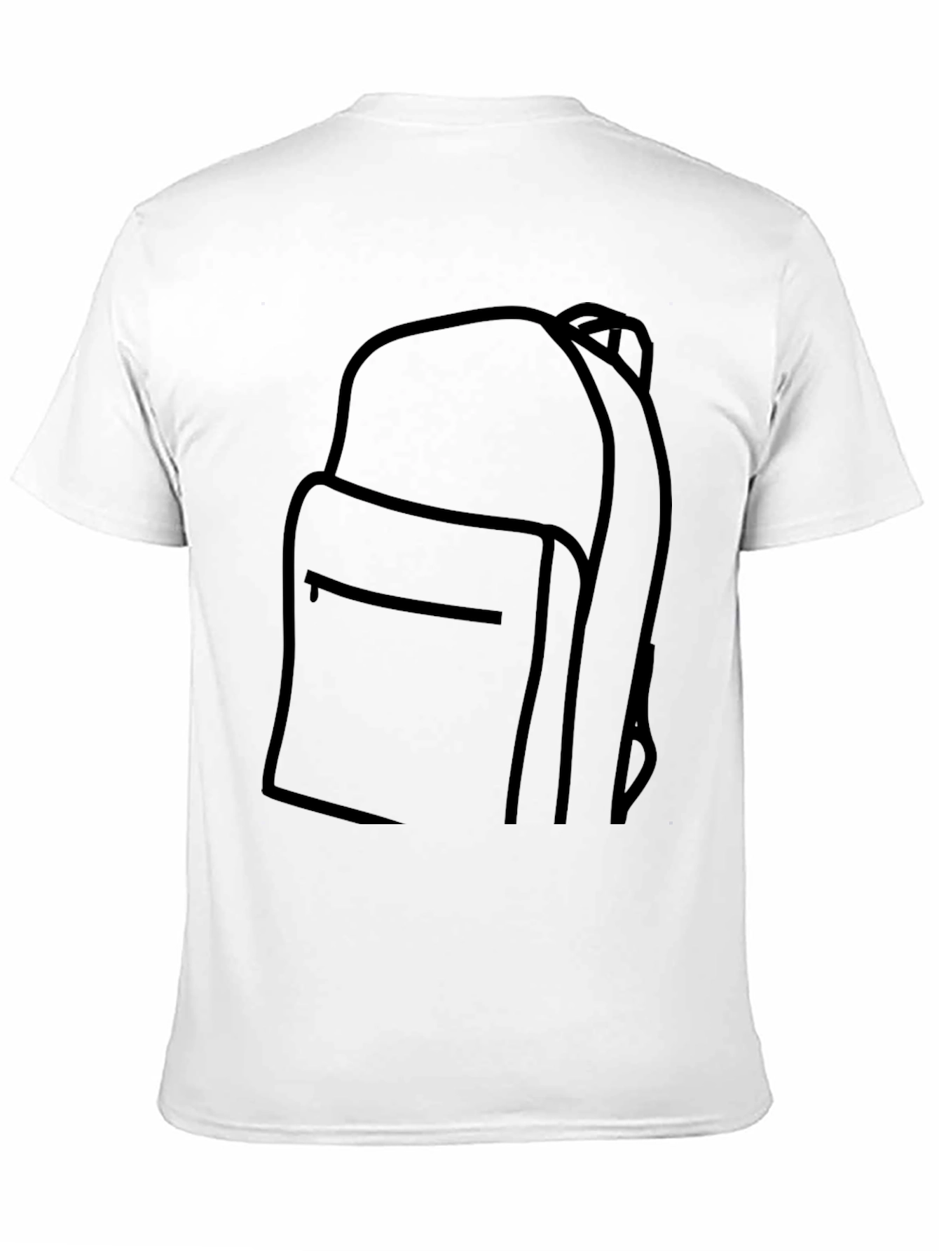 Black Backpack Graphic Tee - Casual Black T-Shirt view 11