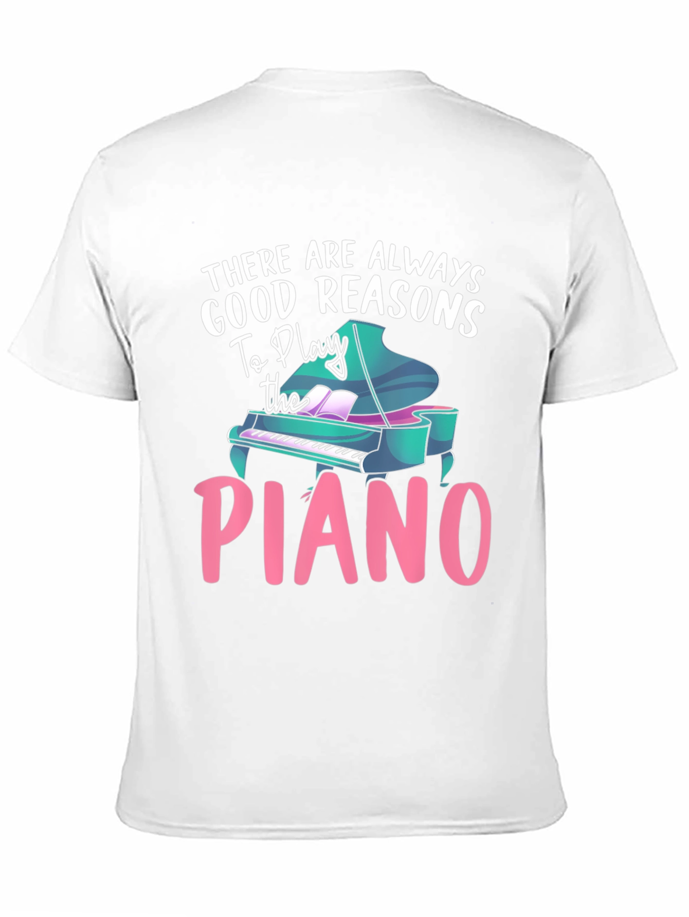 Black Piano Lover T-Shirt - Good Reasons To Play view 11