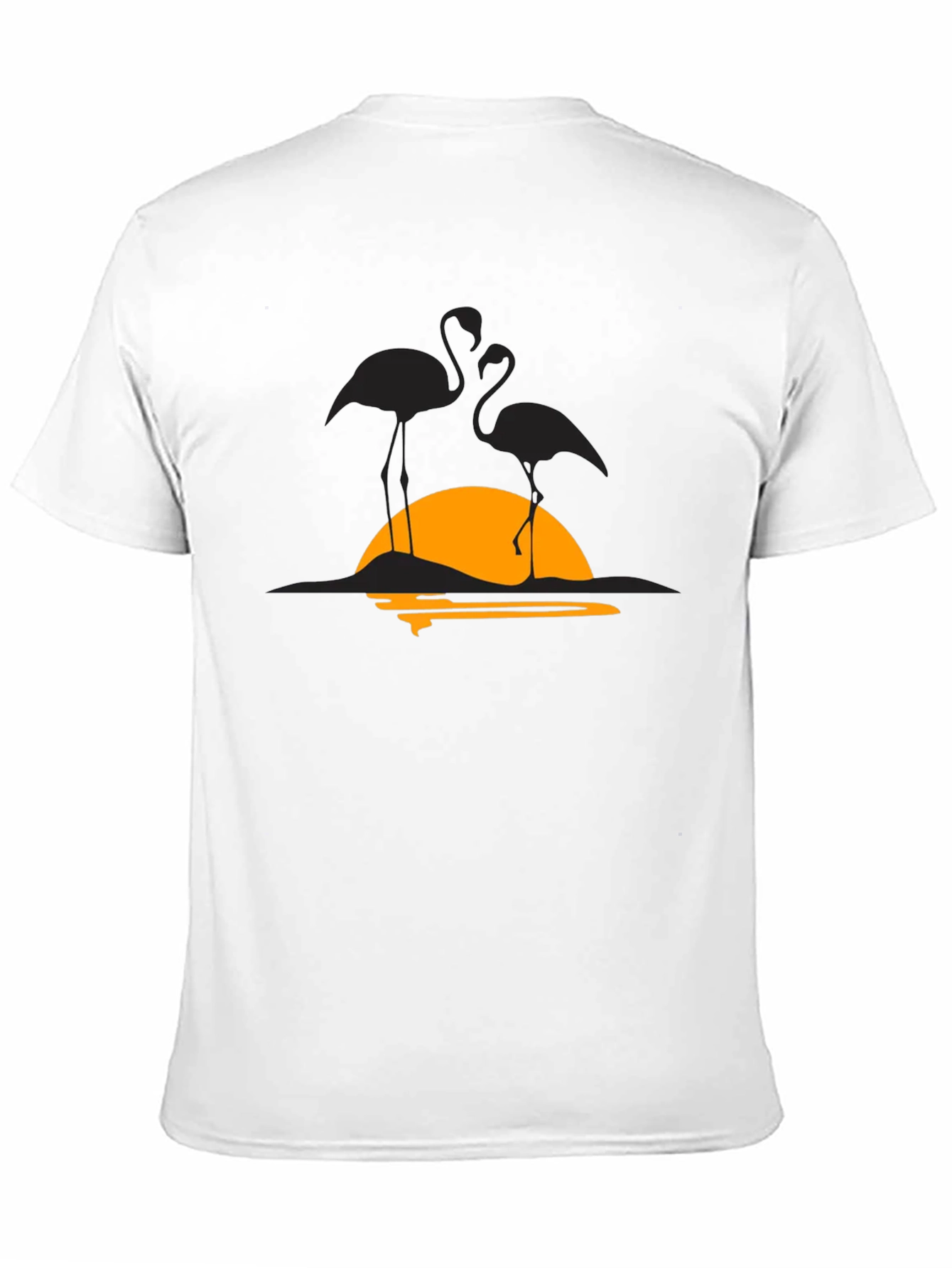 Black Flamingo Sunset Graphic Tee - Black view 11