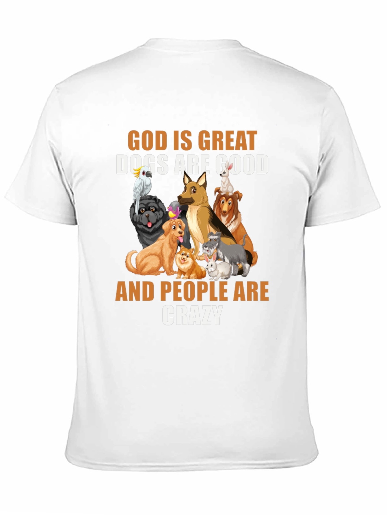 Black God Is Great Dogs Are Good T-Shirt view 11