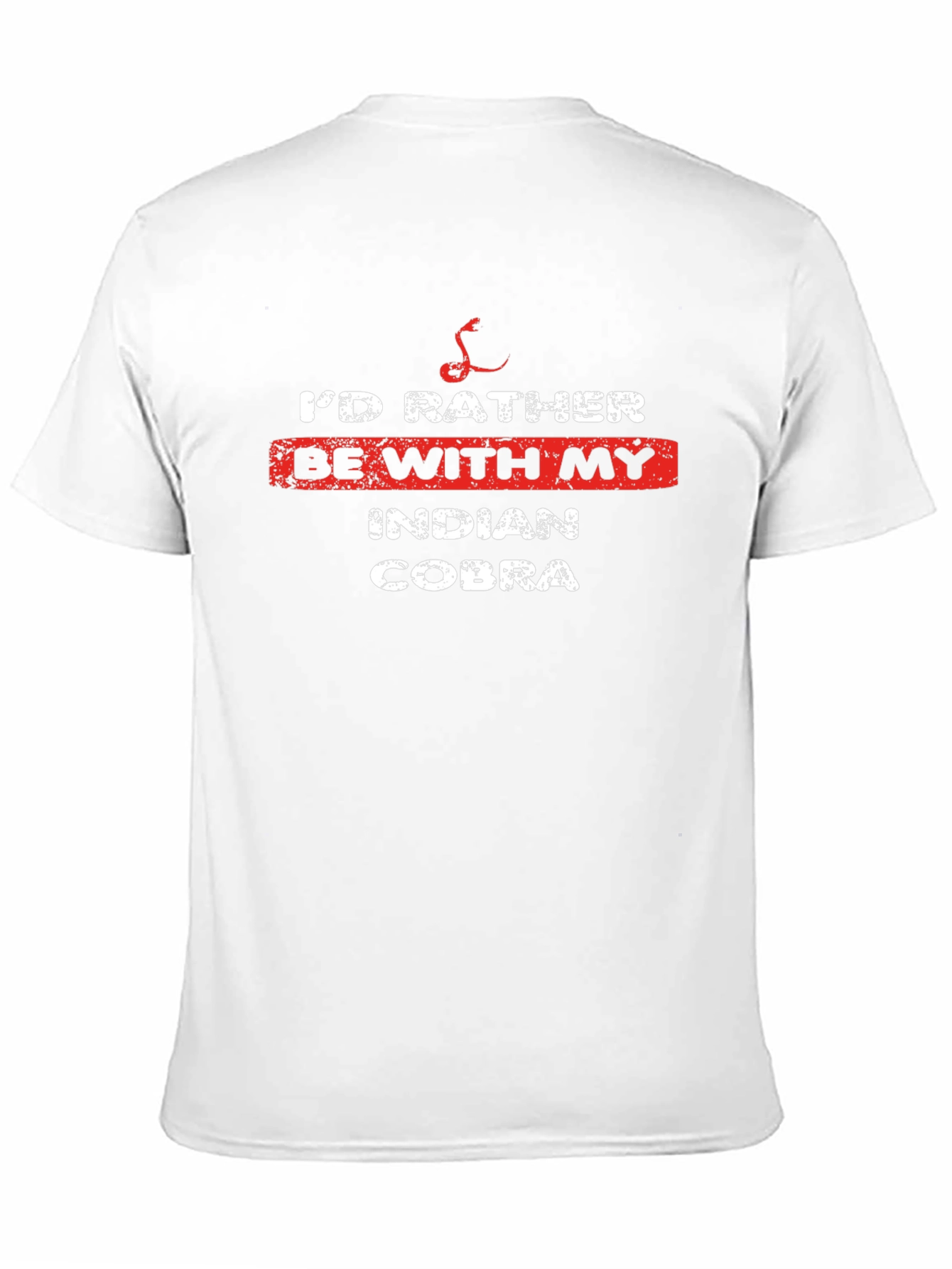 Black I'd Rather Be With My Indian Cobra T-Shirt view 11