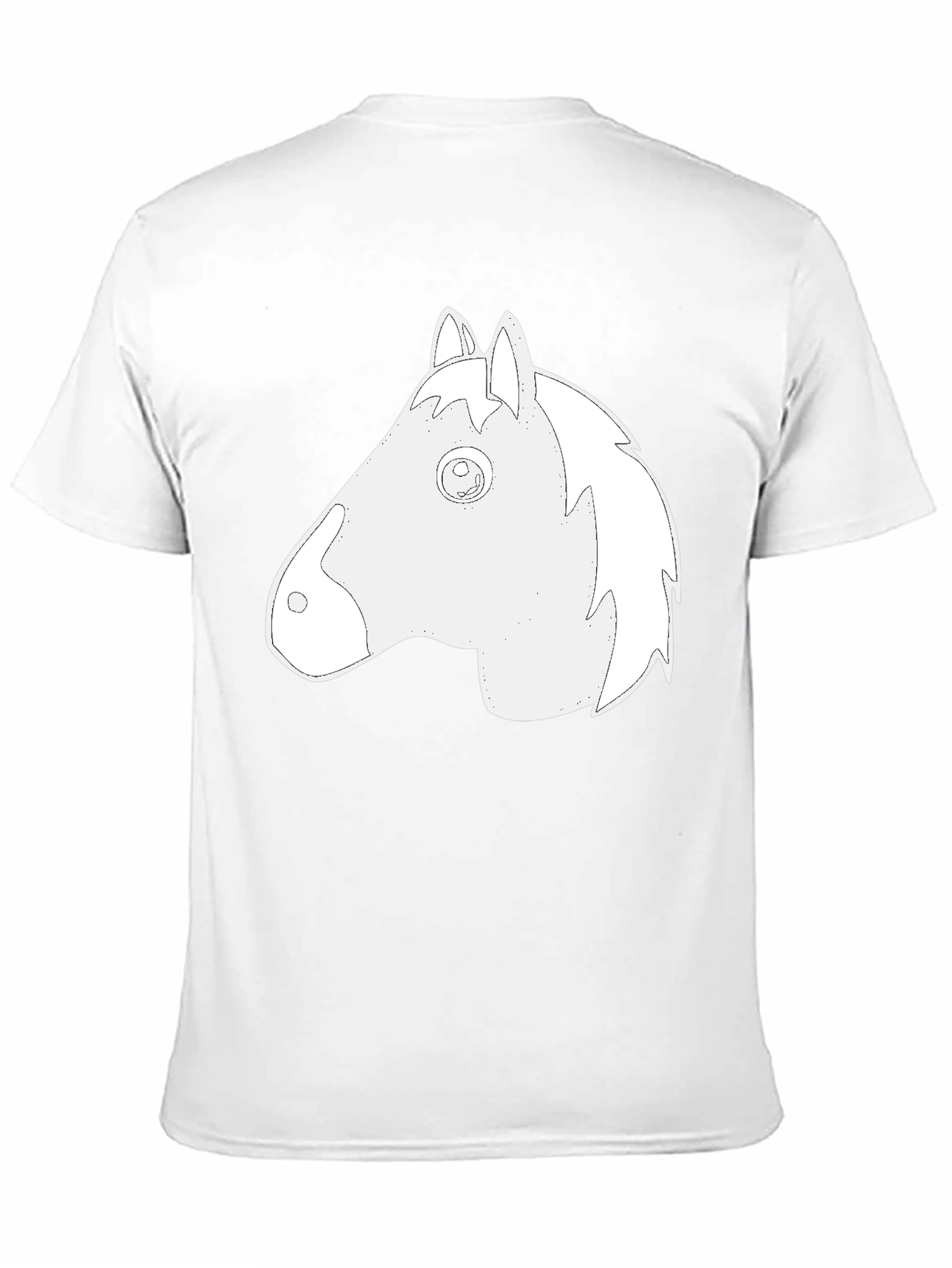 Black Black T-Shirt with Horse Head Graphic view 11