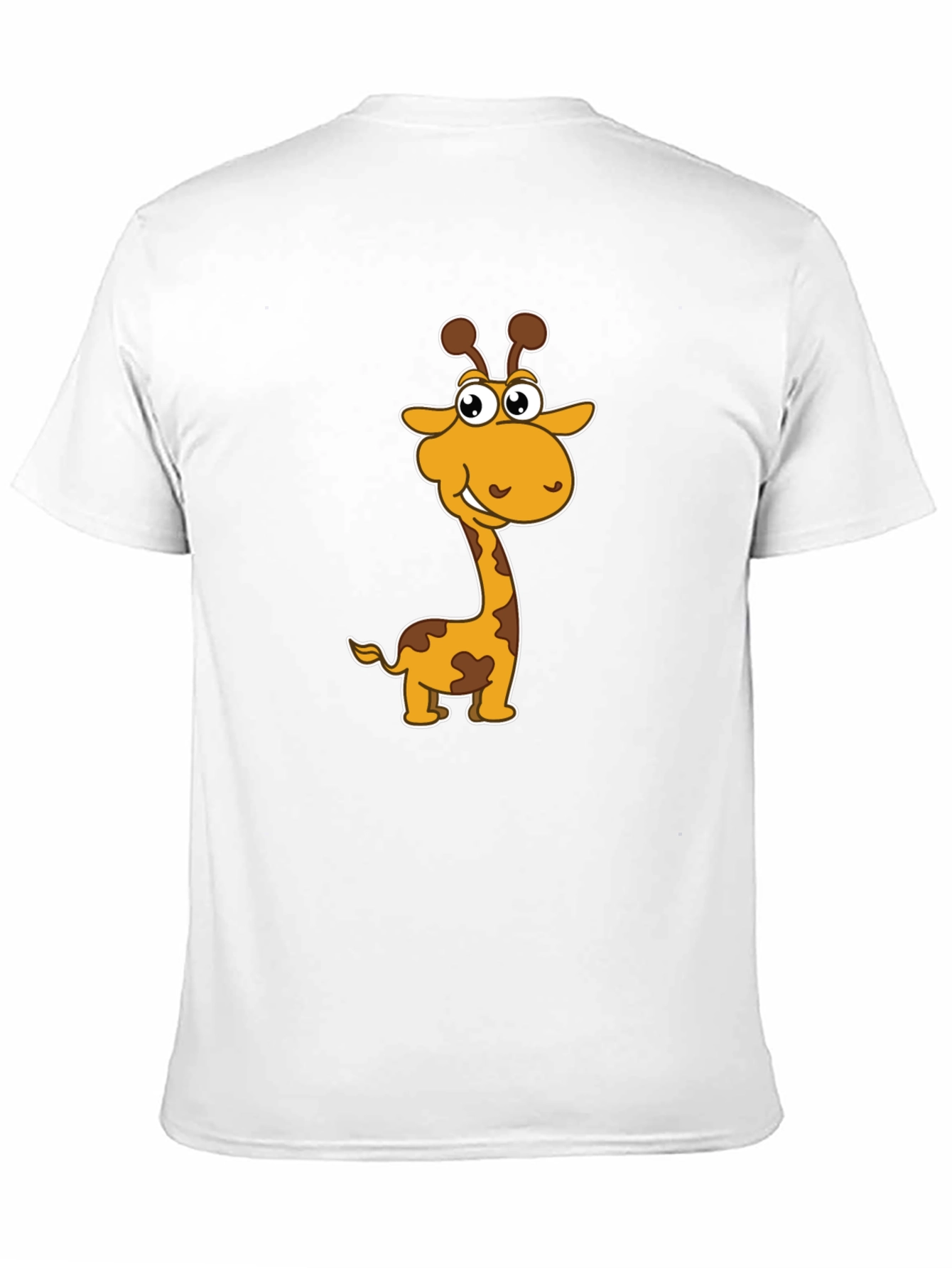 Black Cartoon Giraffe Graphic Tee - Men's Black T-Shirt view 11