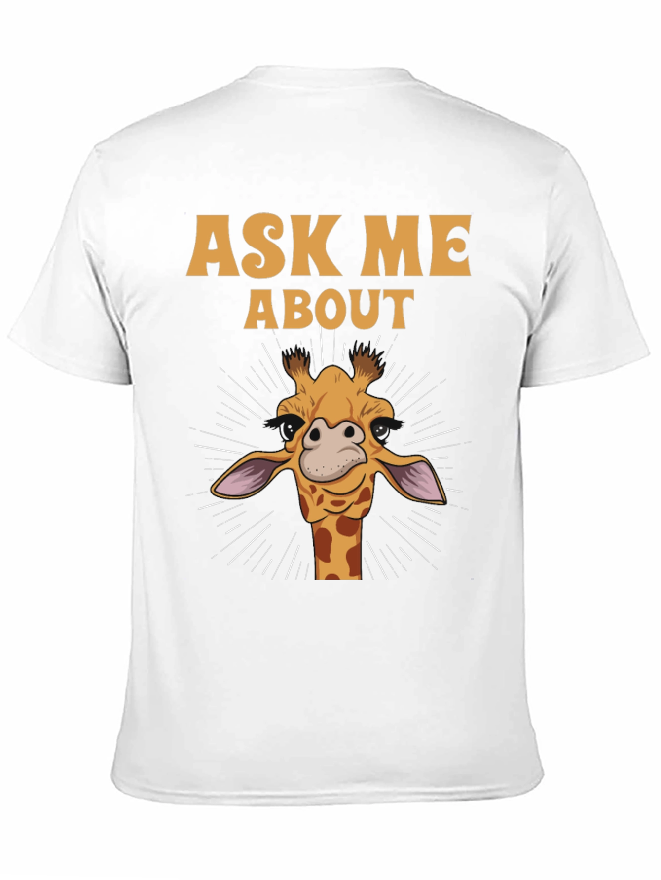 Black Funny Giraffe Ask Me About T-Shirt view 11