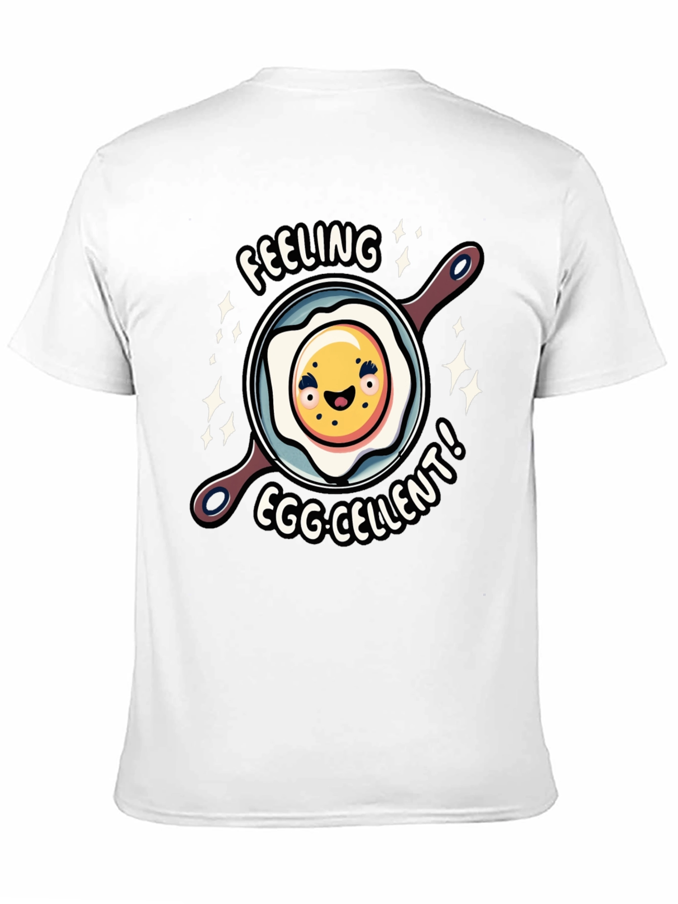 Black Feeling Egg-cellent Graphic Tee - Funny Food Shirt view 11