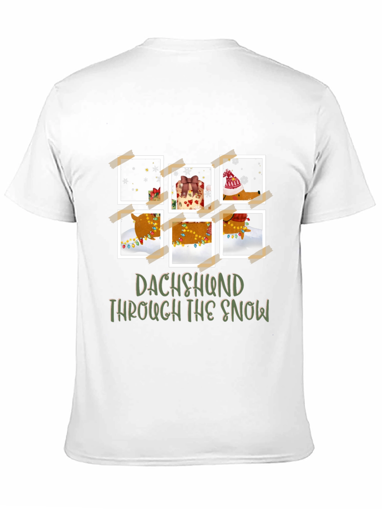 Black Dachshund Through The Snow T-Shirt view 11