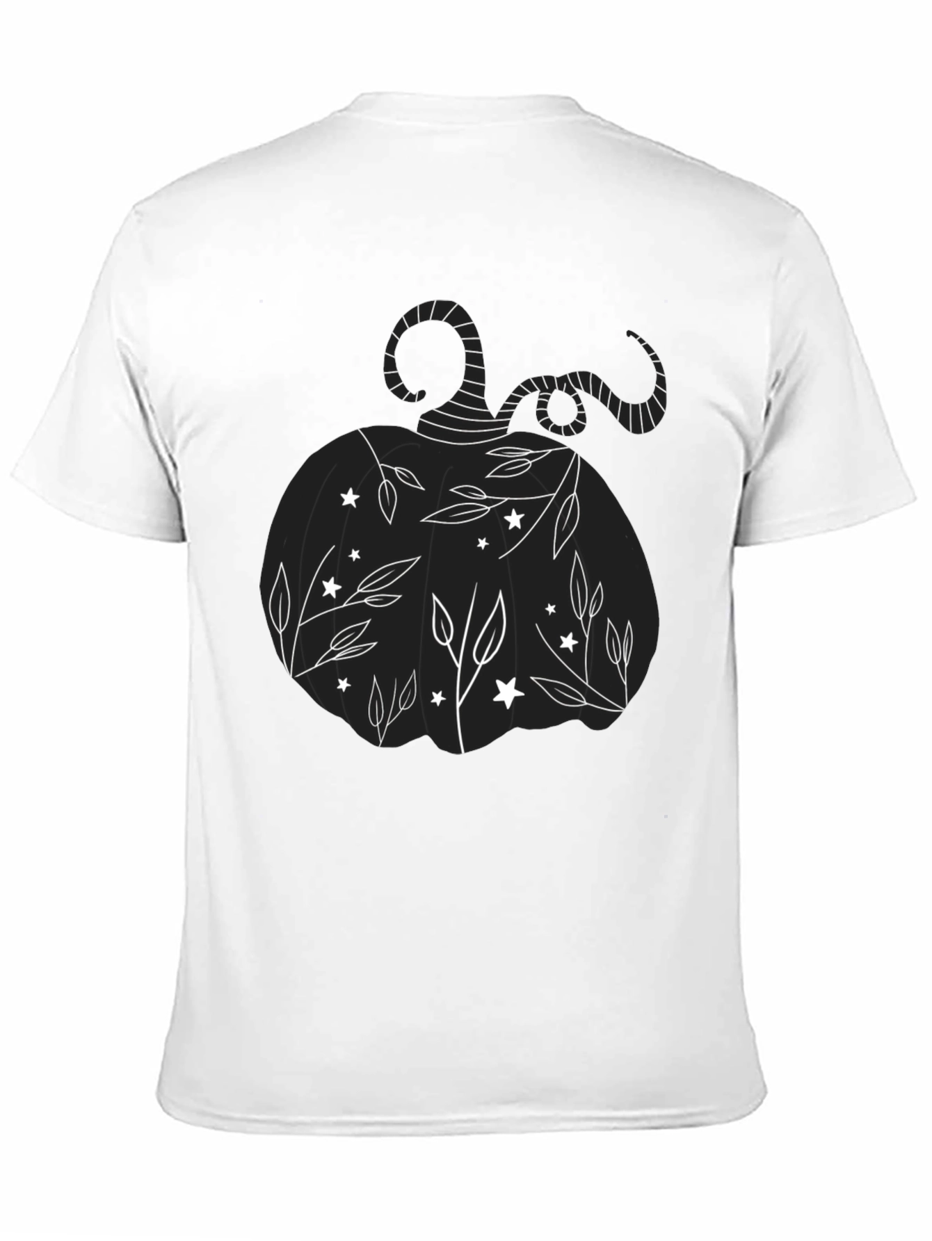 Black Whimsical Pumpkin T-Shirt - Halloween Style view 11