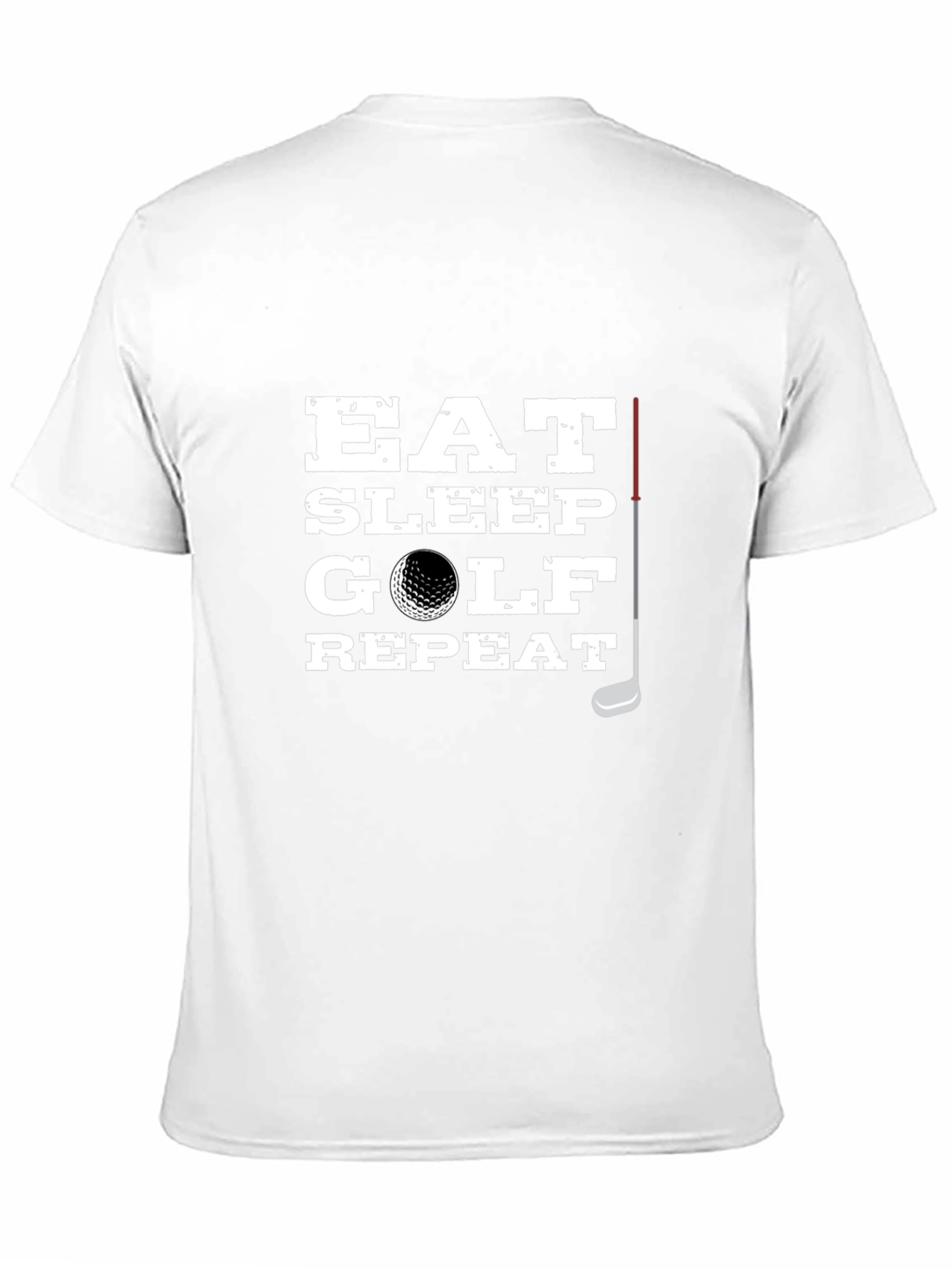 Black Eat Sleep Golf Repeat Black T-Shirt for Golf Lovers view 11