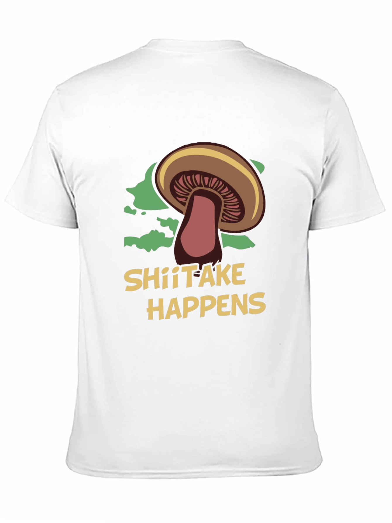 Black Shiitake Happens Funny Mushroom Graphic T-Shirt view 11