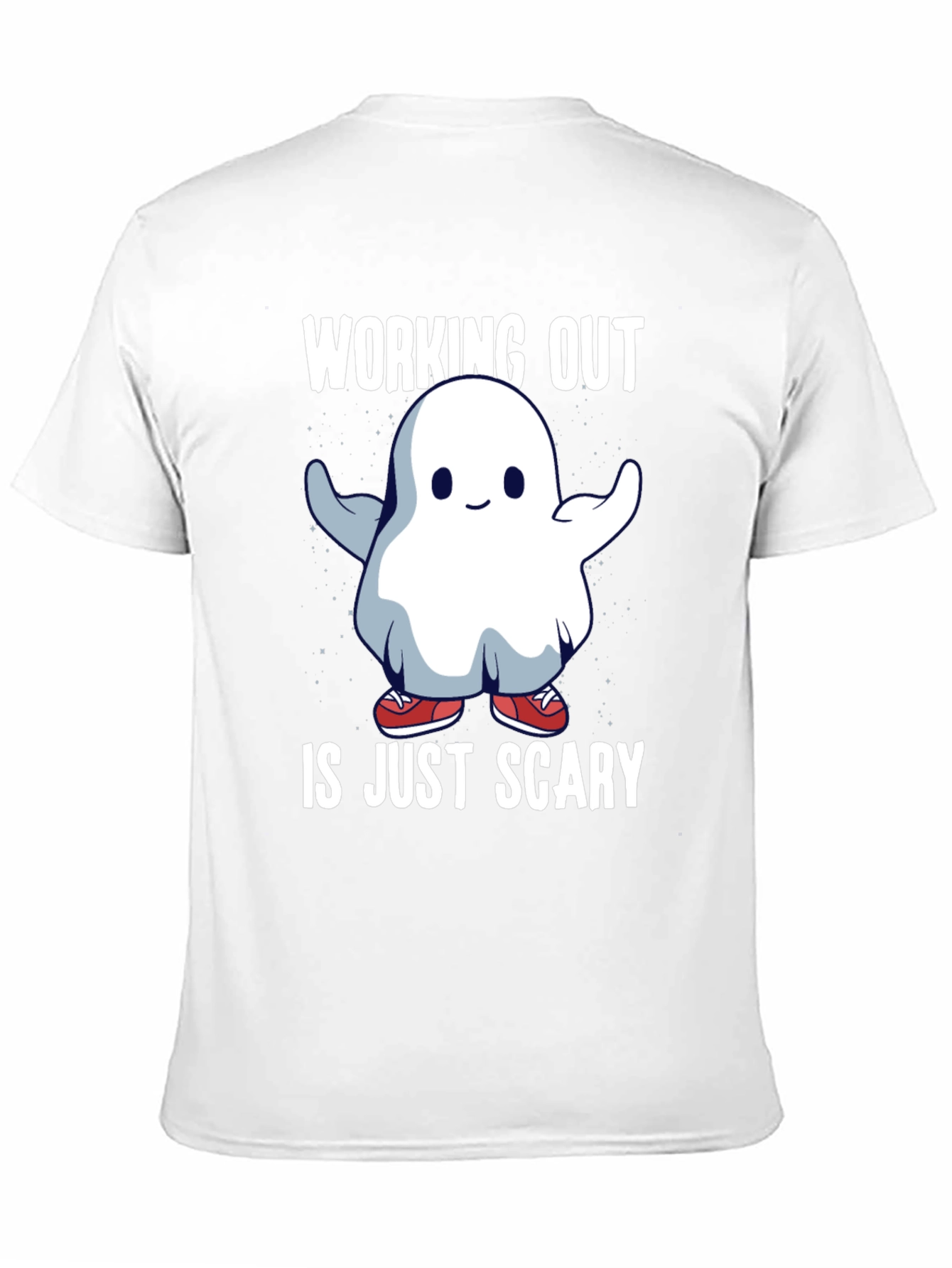 Black Workout Ghost T-Shirt - Scary Gym Humor Tee view 11