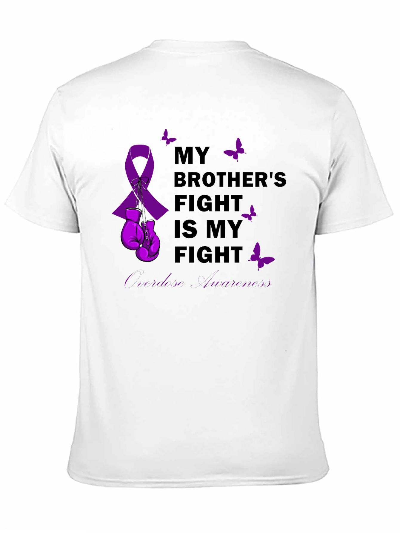 Black Brother's Fight Awareness Ribbon T-Shirt view 11