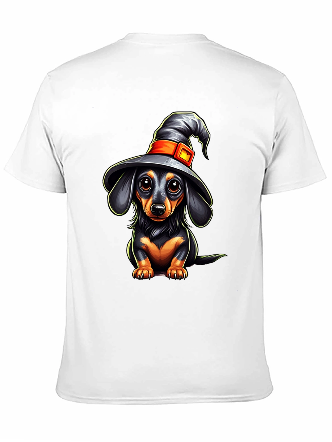 Black Witch Dachshund T-Shirt - Halloween Dog Tee view 11