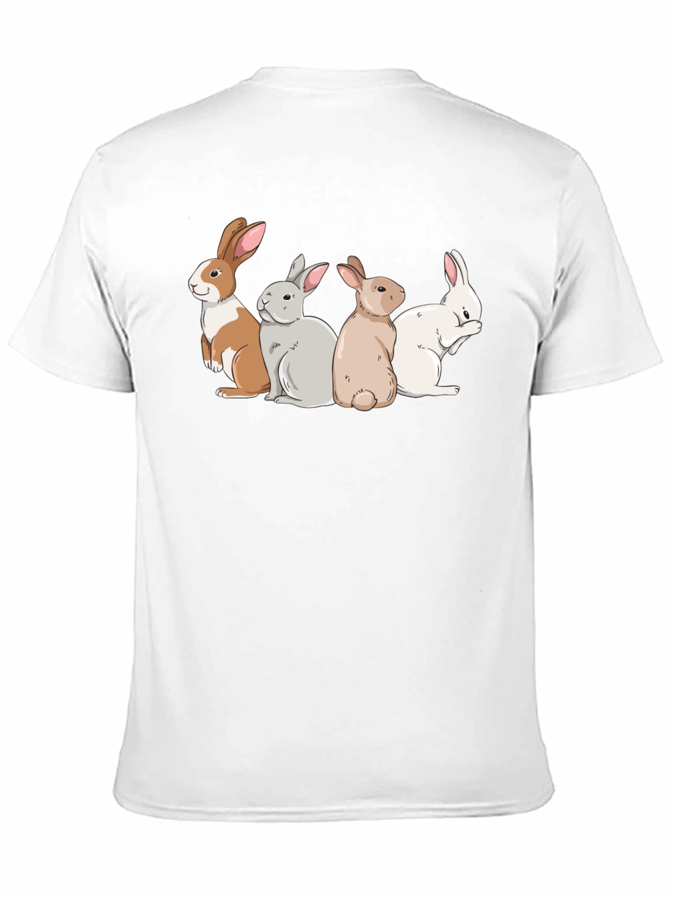 Black Bunny Squad Graphic Tee - Soft Cotton T-Shirt view 11