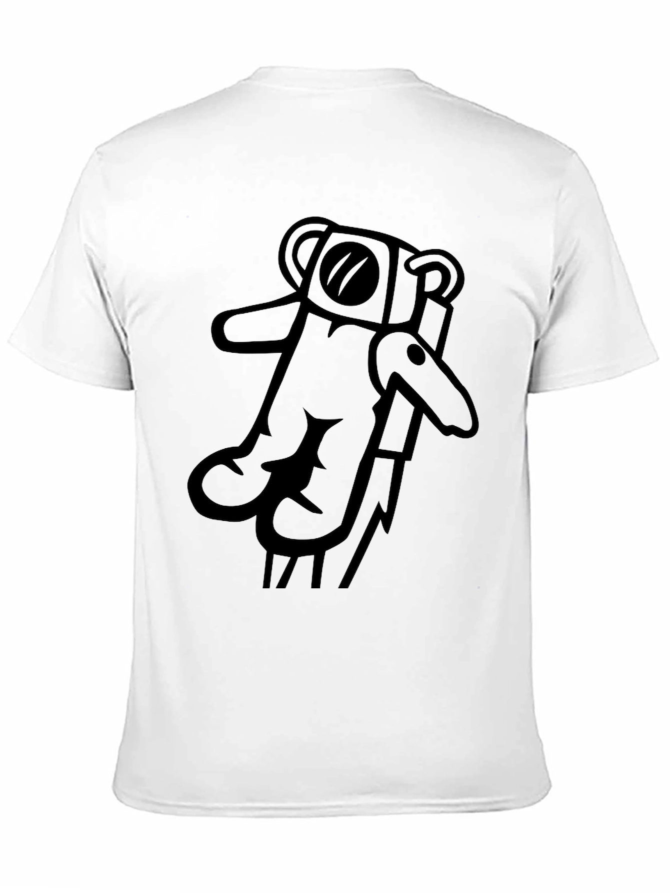 Black Astronaut Bear Graphic Tee - Soft Cotton Black T-Shirt view 11