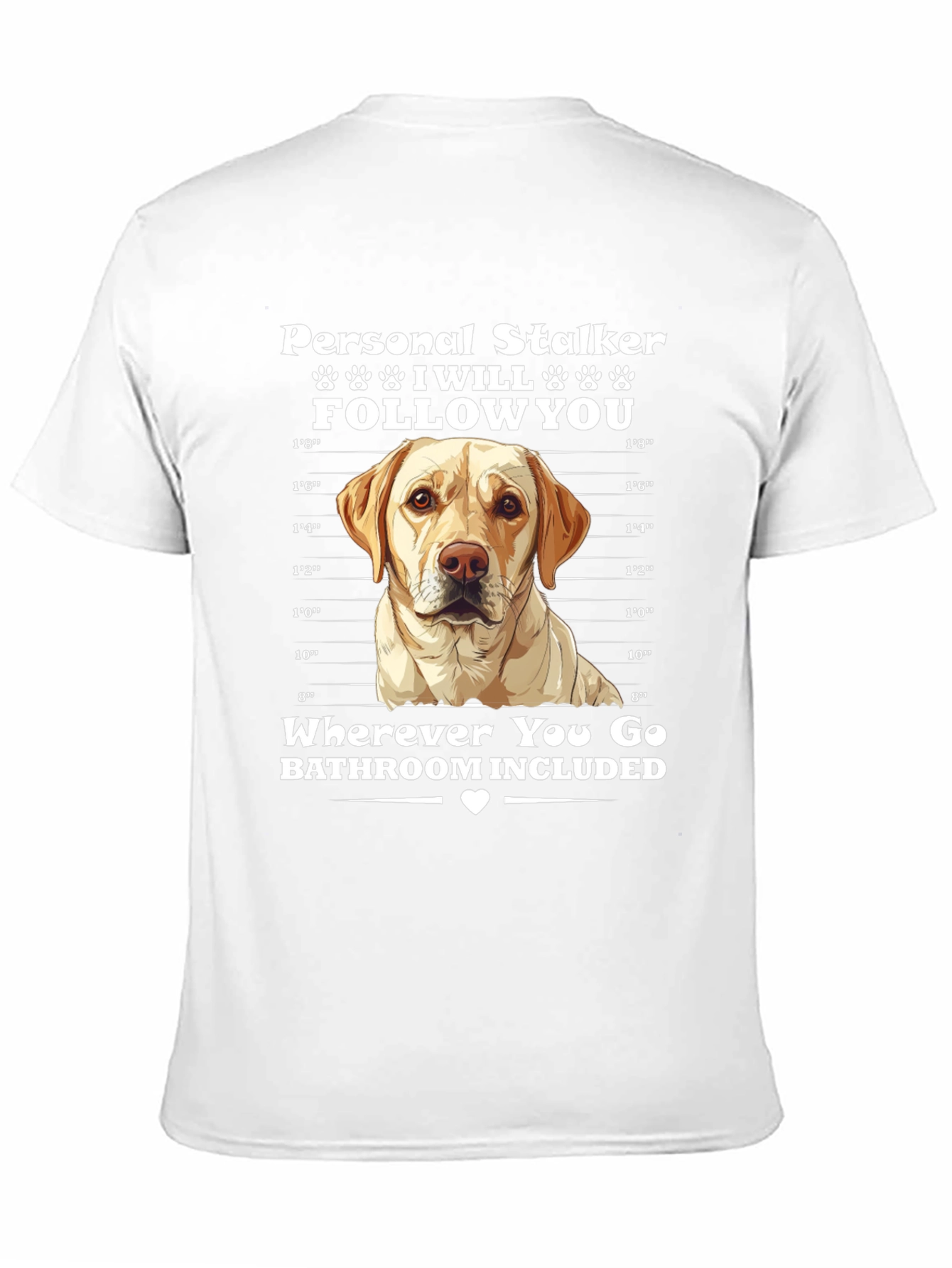 Black Personal Stalker Dog T-Shirt view 11