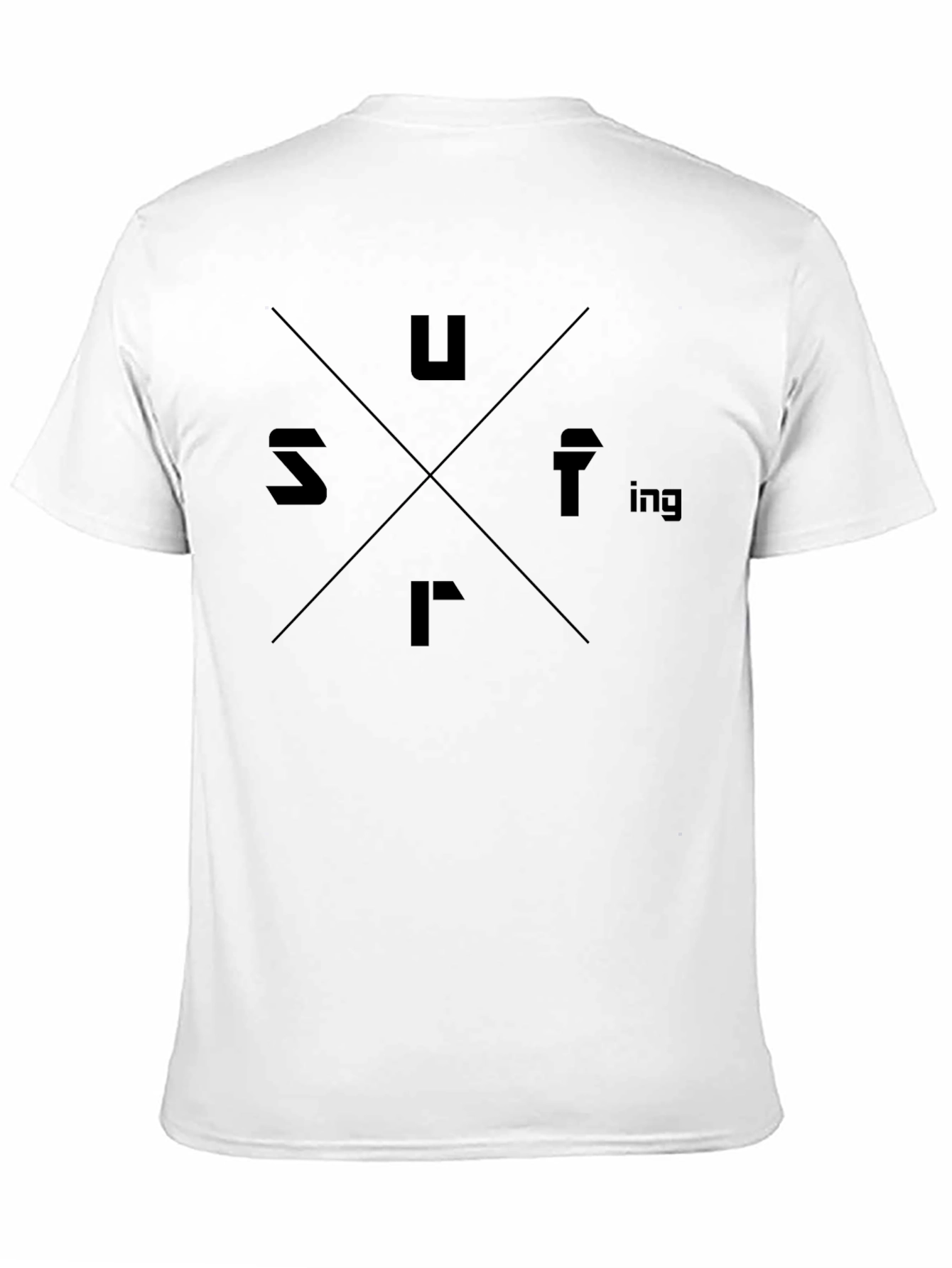 Black SURFing Graphic Tee - Black Cotton T-Shirt view 11