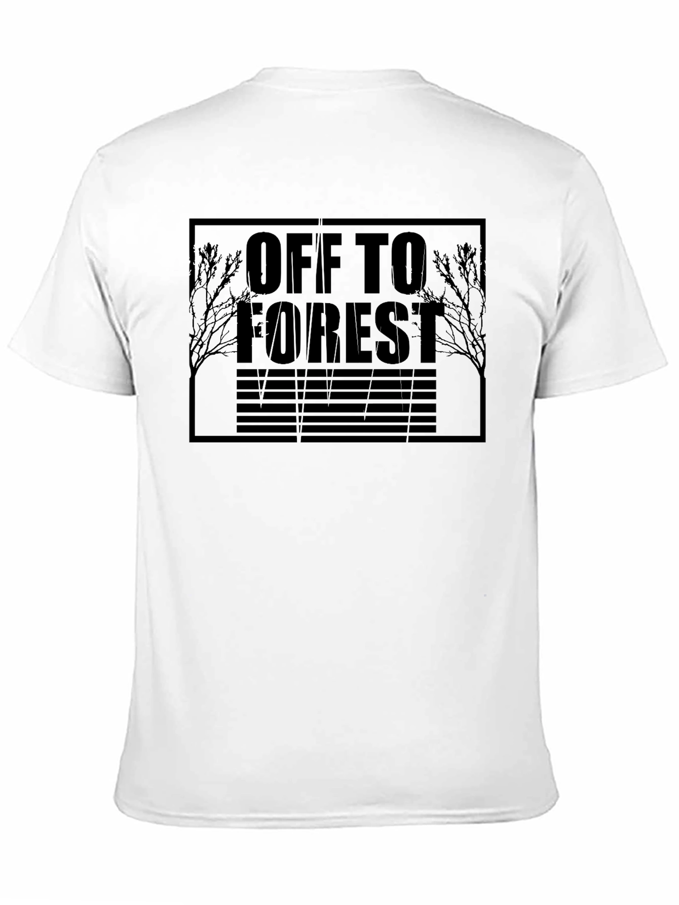 Black Off To Forest Black Graphic T-Shirt view 11