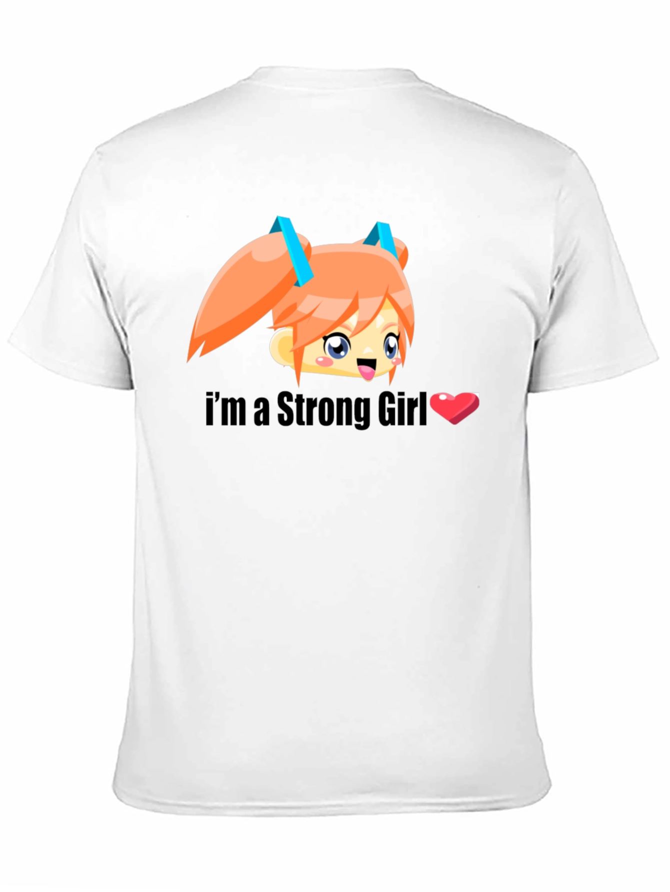 Black I'm a Strong Girl Black T-Shirt view 11