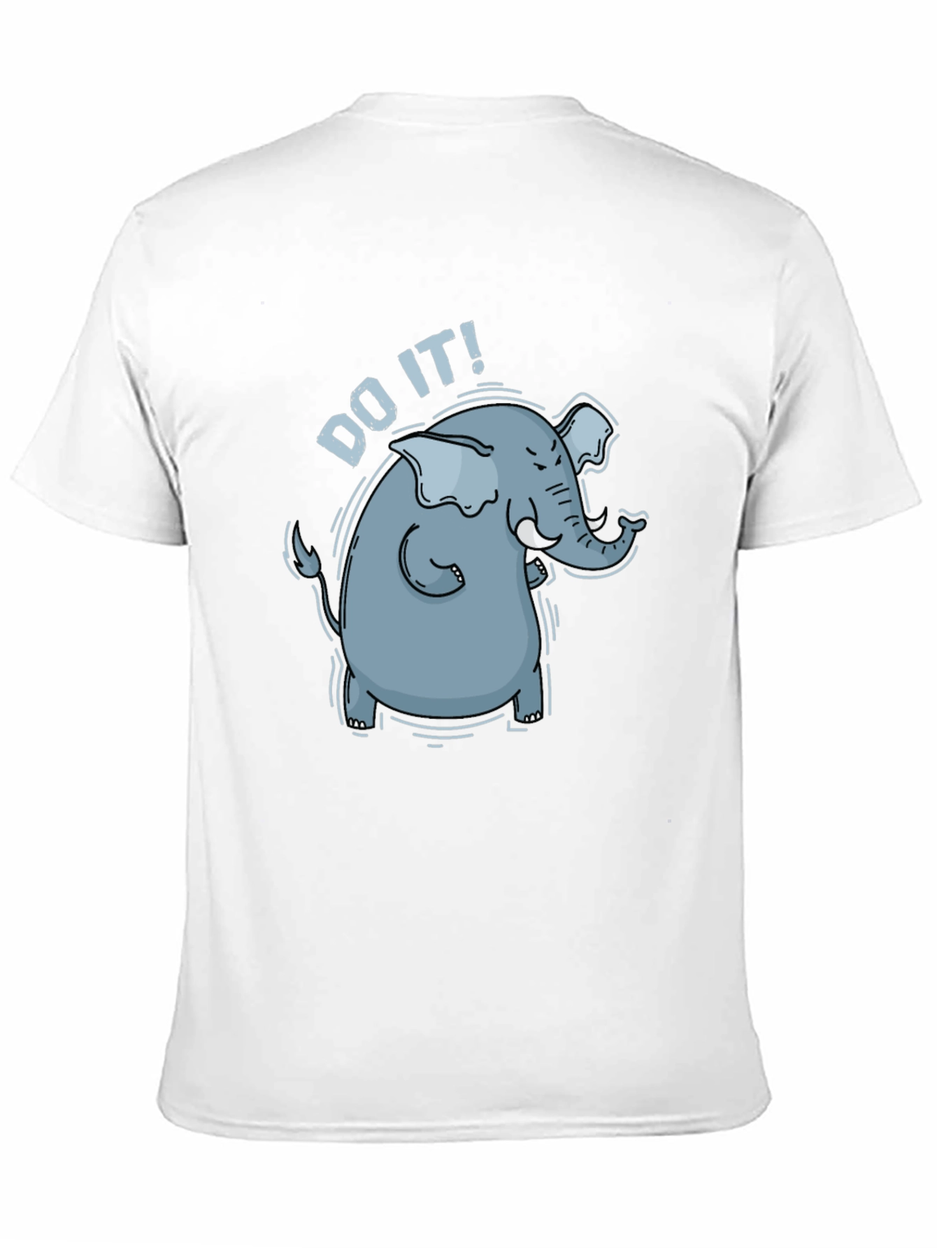 Black Motivational Elephant Graphic Tee - "Do It!" Black T-Shirt view 11
