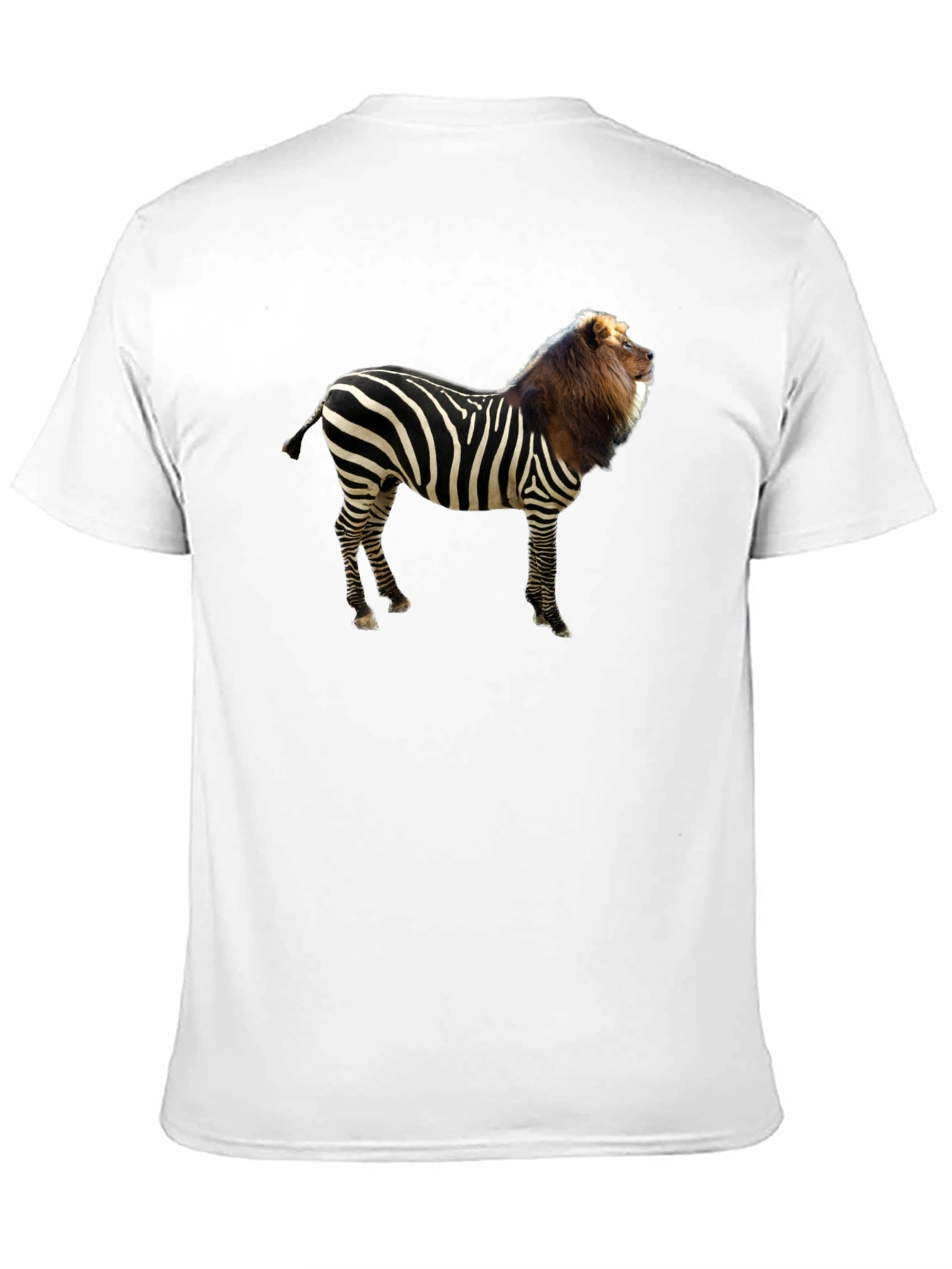 Black Zebra Lion Hybrid Graphic T-Shirt view 11