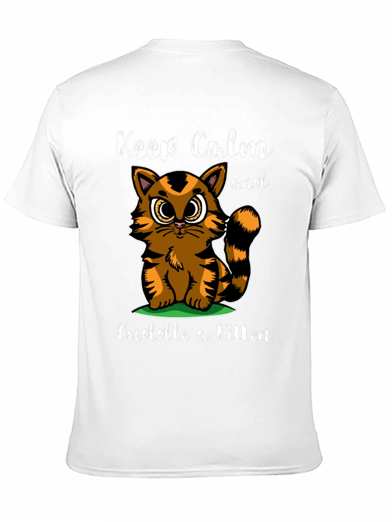 Black Keep Calm Kitten Graphic T-Shirt view 11