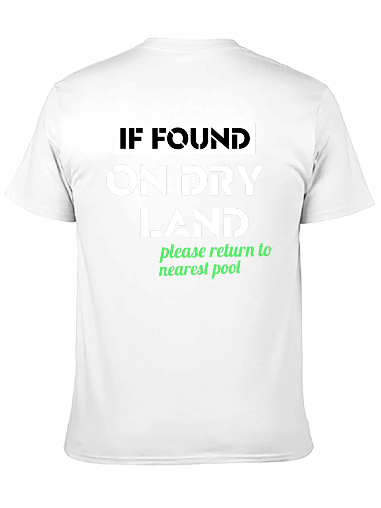 Black Funny Dry Land Pool T-Shirt view 11