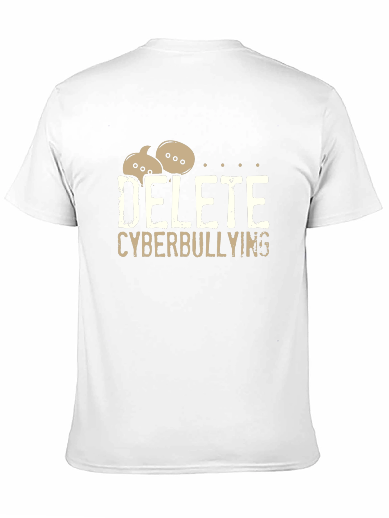 Black Delete Cyberbullying Black T-Shirt - Anti-Bullying Tee view 11