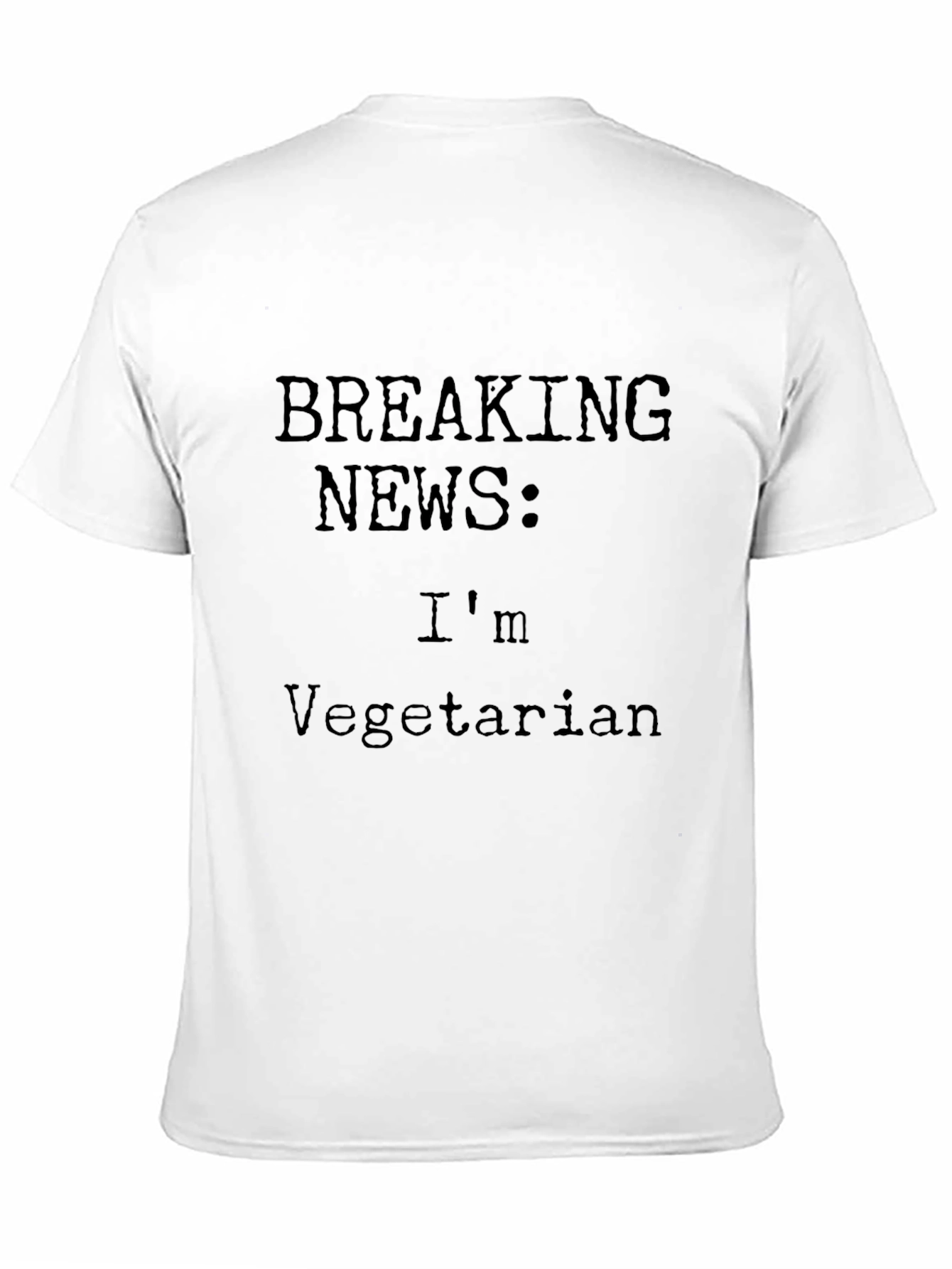 Black Breaking News: I'm Vegetarian T-Shirt view 11