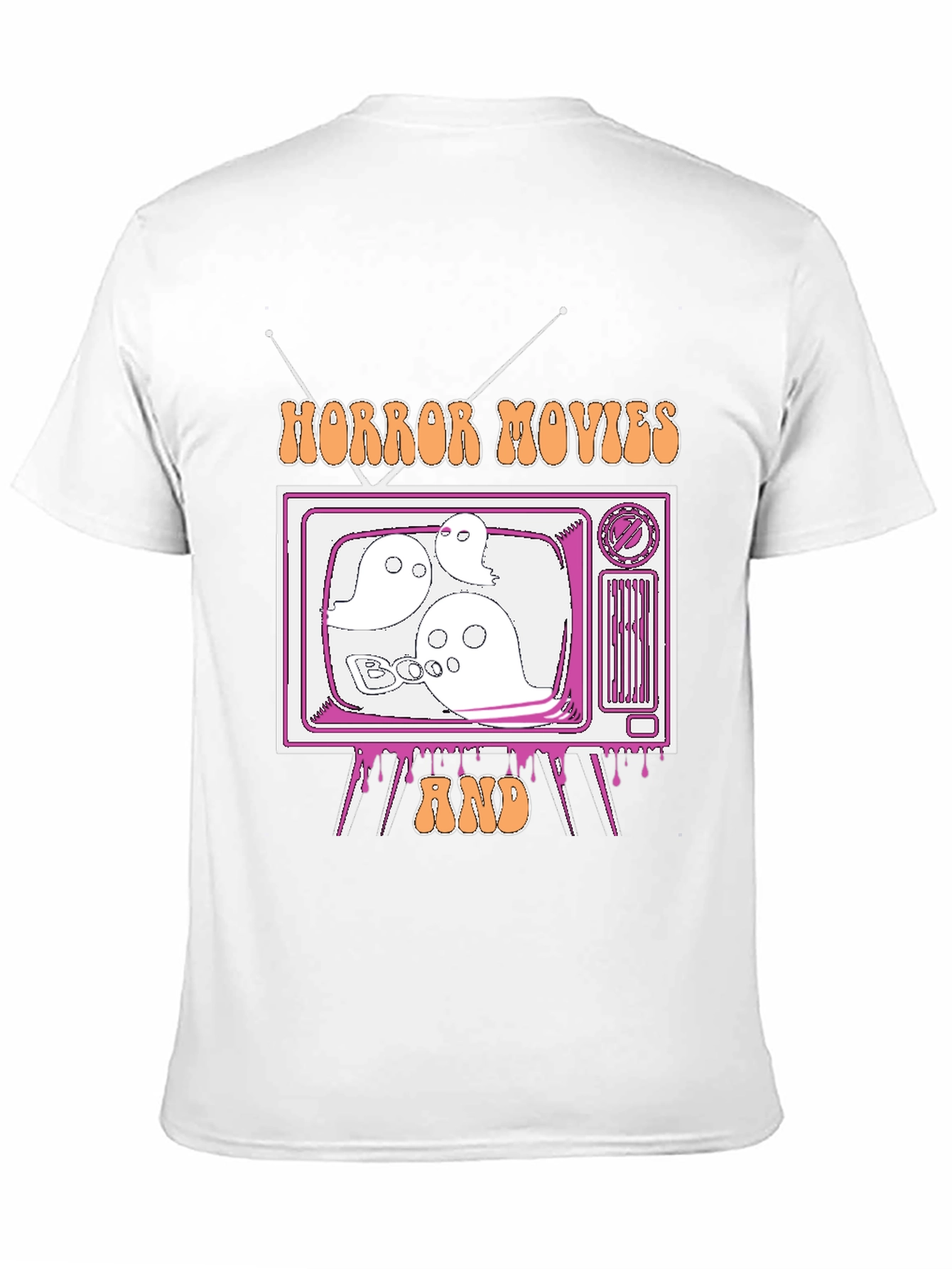 Black Horror Movies & Chill Graphic Tee view 11