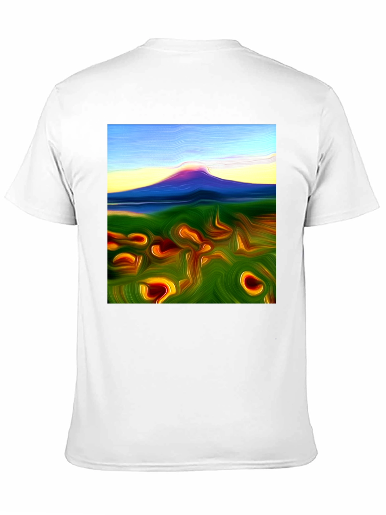 Black Abstract Mountain Graphic Tee - Artistic Style view 11