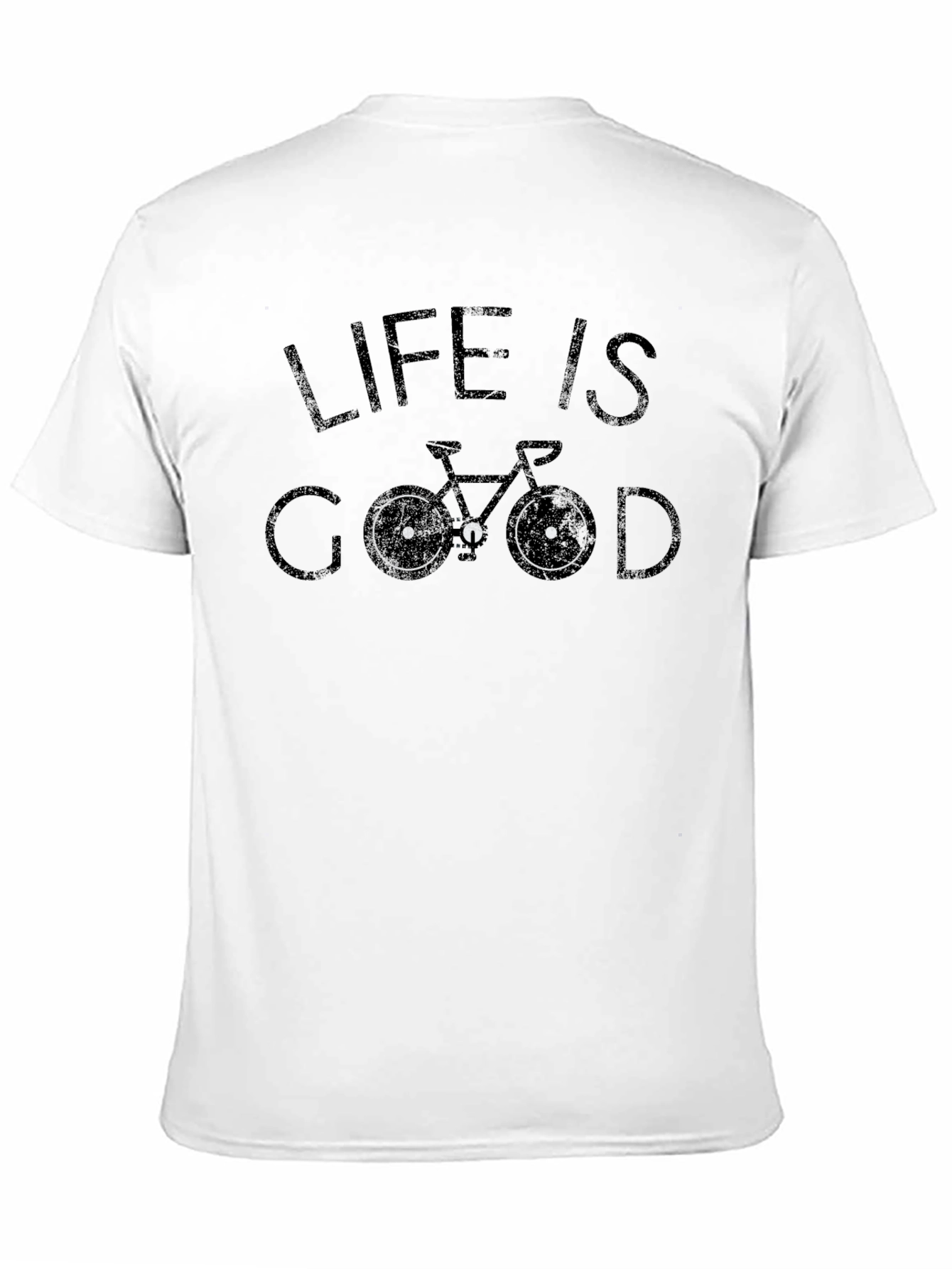 Black Life is Good Bicycle T-Shirt - Black view 11