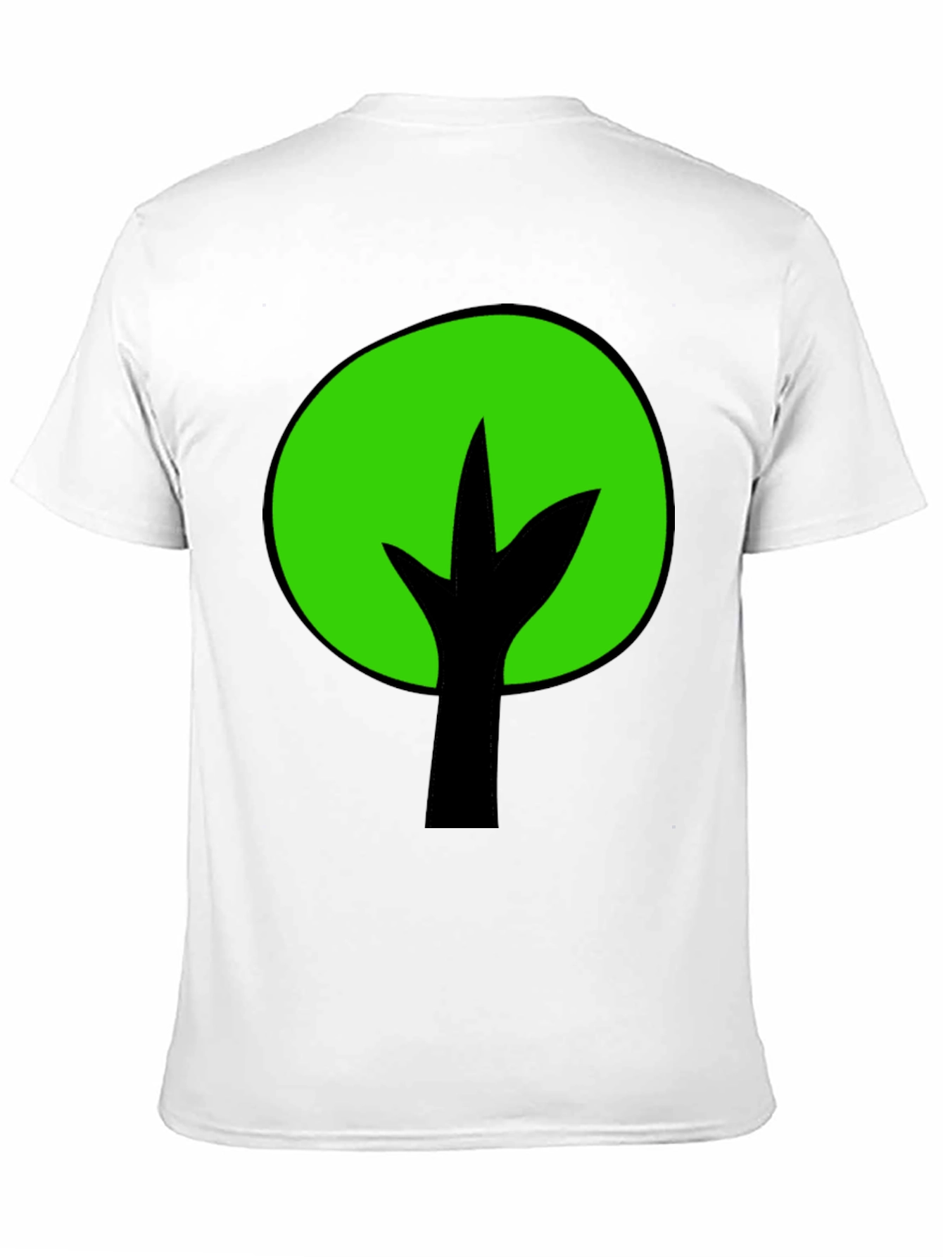 Black Green Tree Graphic Tee - Black Cotton Blend view 11