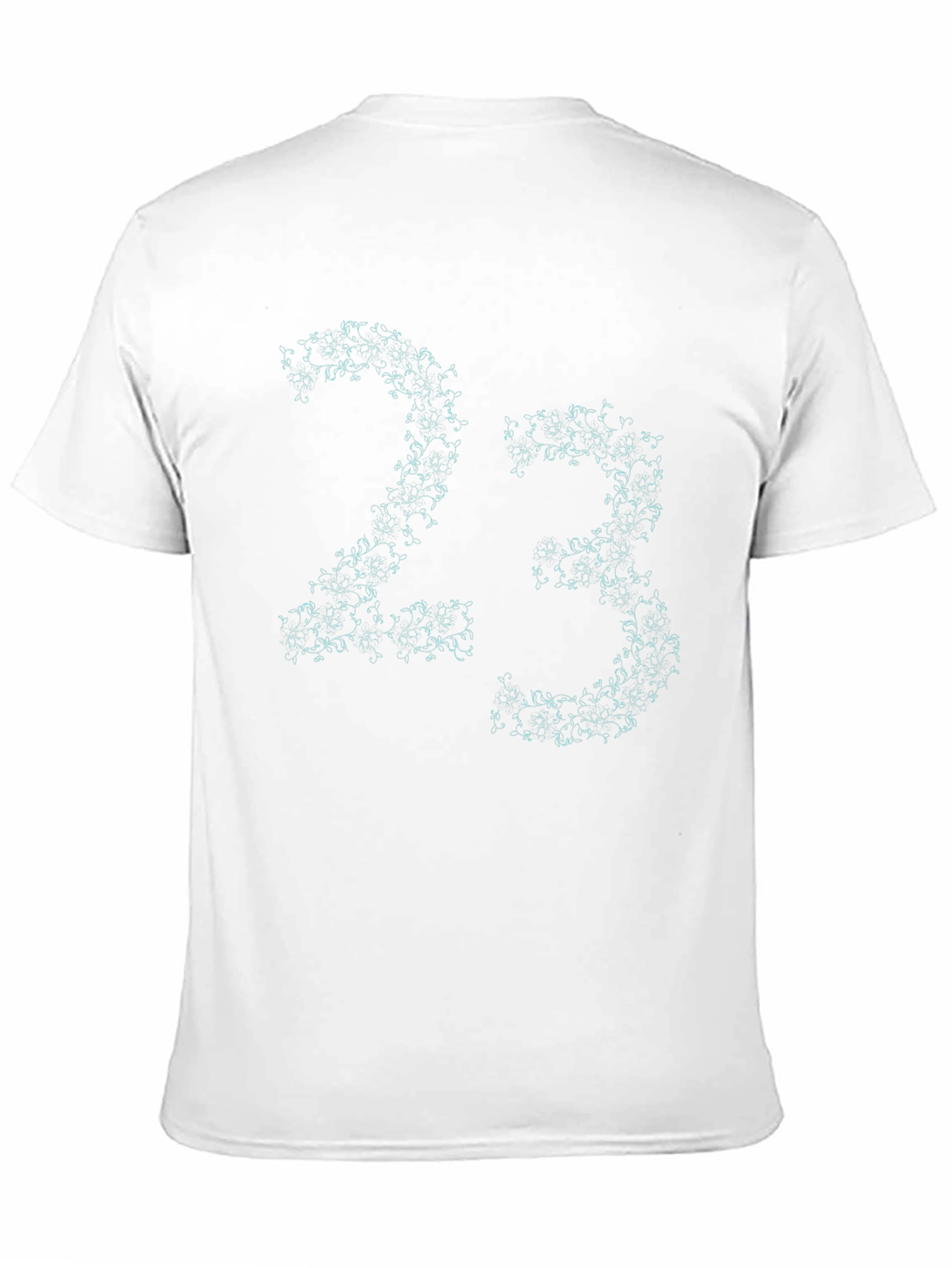 Black Floral 23 Graphic Black T-Shirt view 11