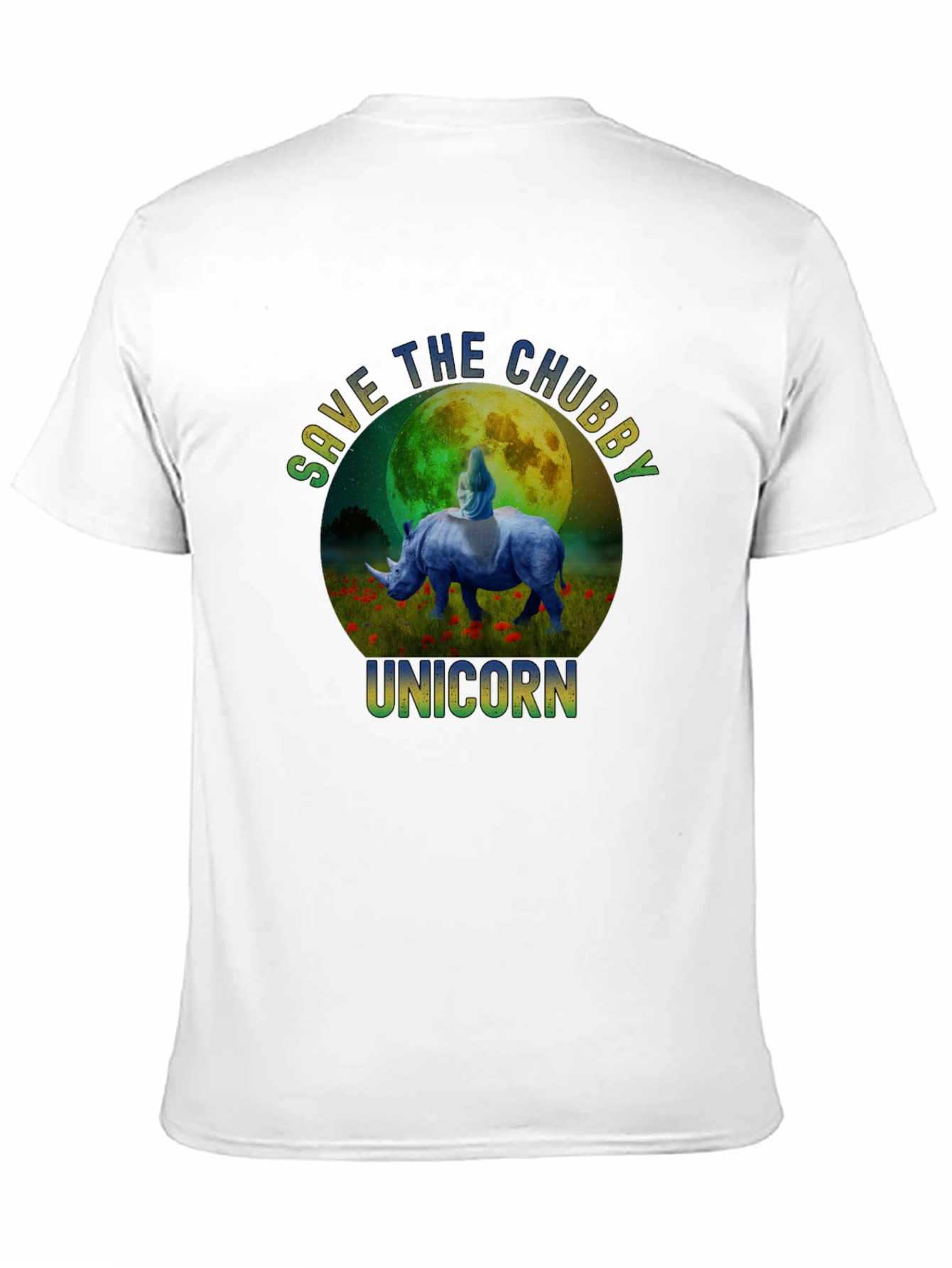 Black Save The Chubby Unicorn Graphic T-Shirt view 11